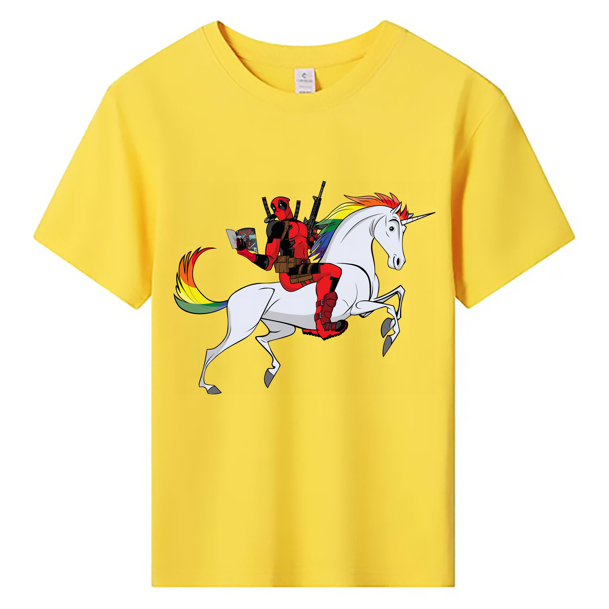 （画像用） Deadpool デッドプール 綿100％キッズTシャツ（フロントプリント）