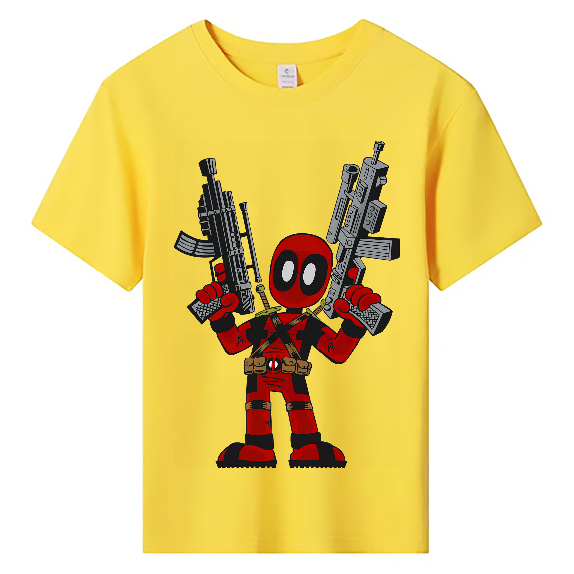 （画像用） Deadpool デッドプール 綿100％キッズTシャツ（フロントプリント）