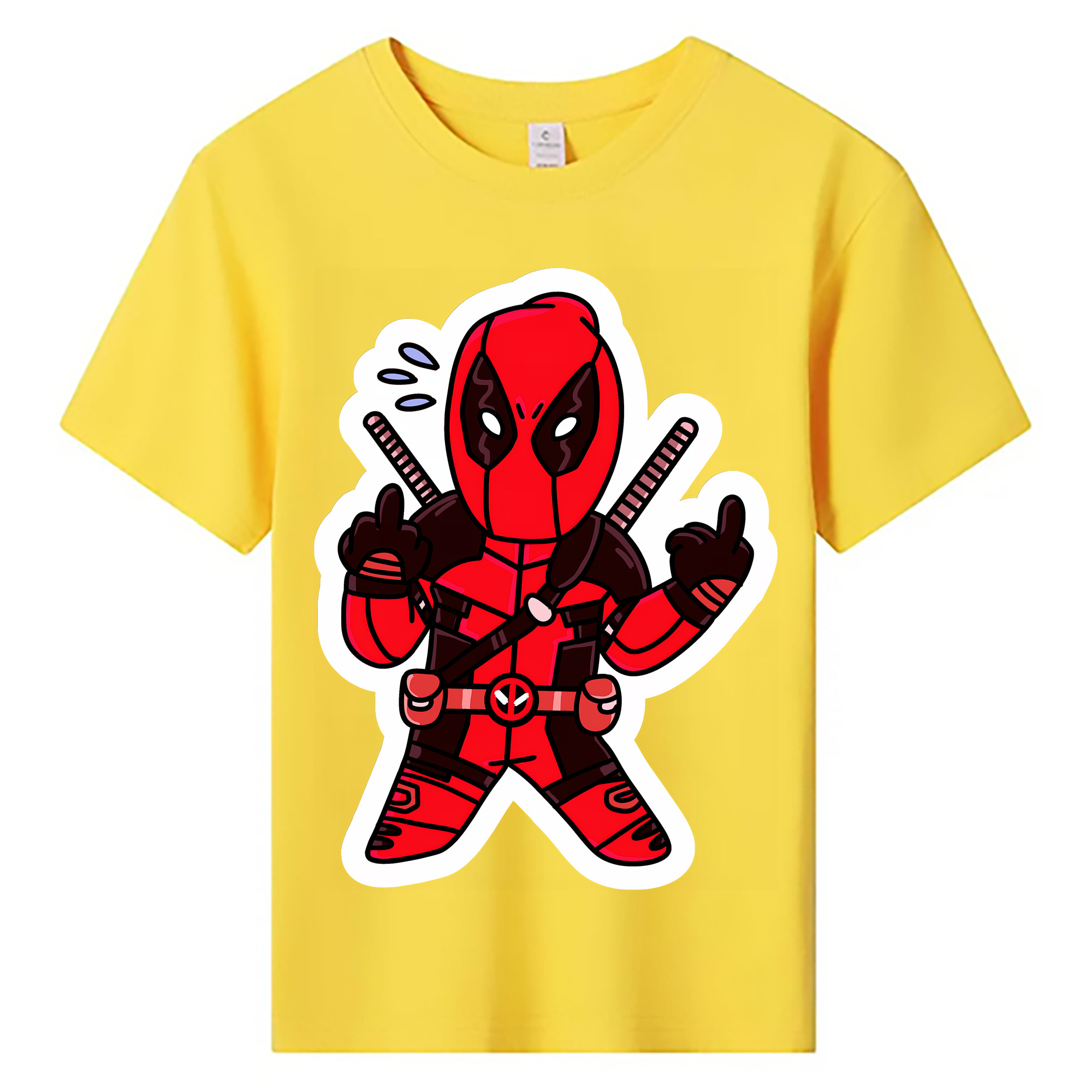 （画像用） Deadpool デッドプール 綿100％キッズTシャツ（フロントプリント）