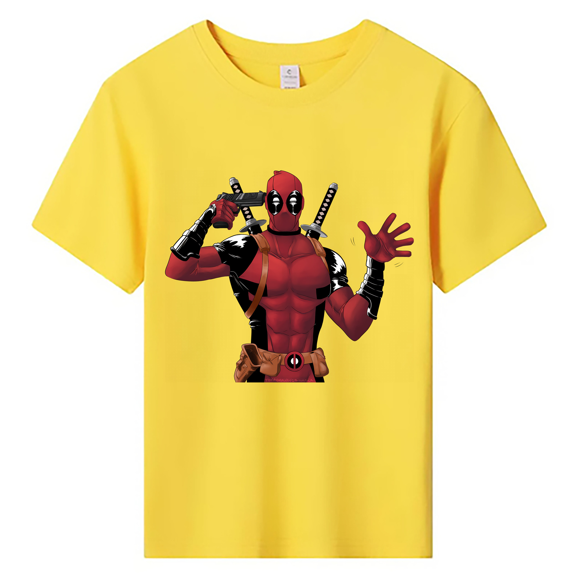（画像用） Deadpool デッドプール 綿100％キッズTシャツ（フロントプリント）
