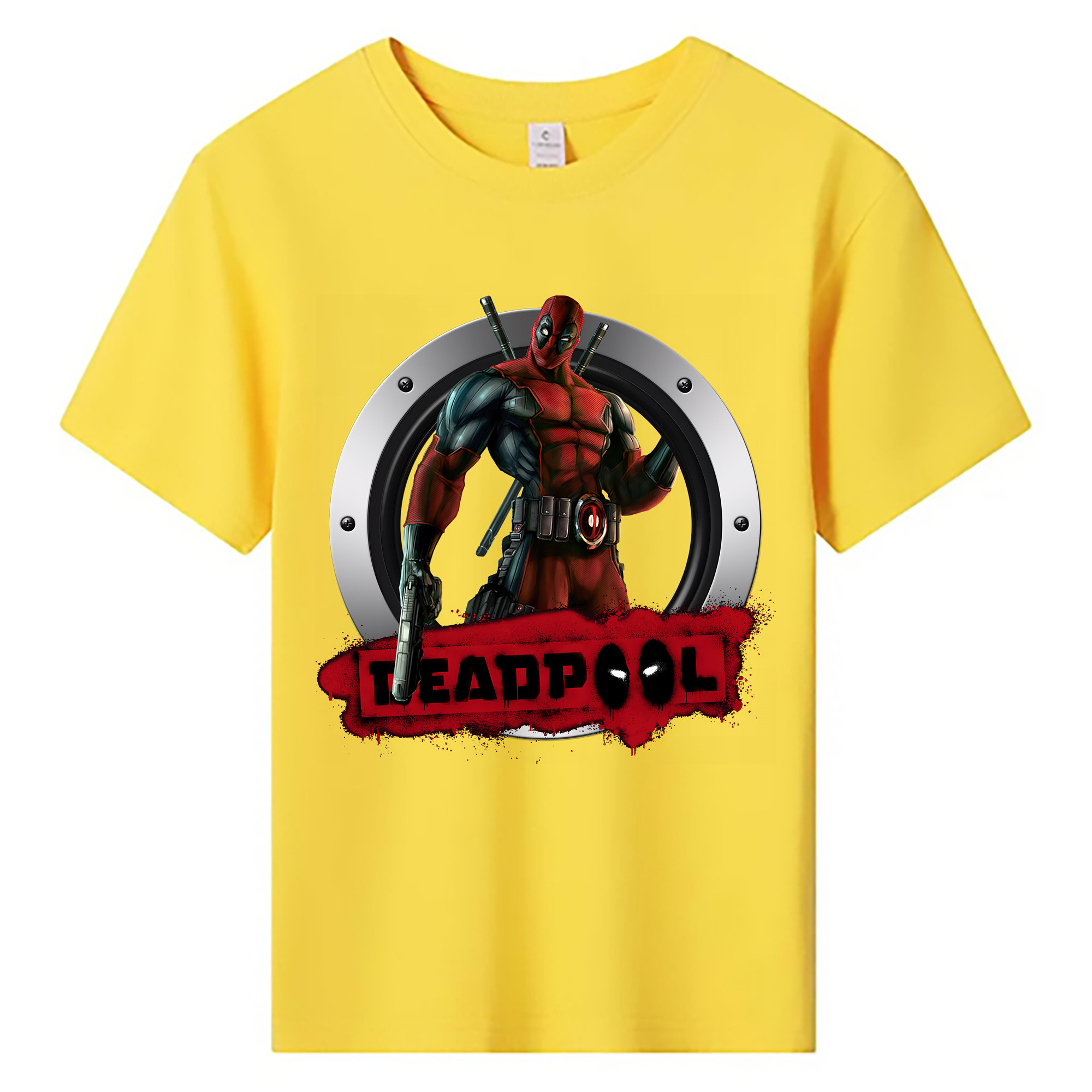 （画像用） Deadpool デッドプール 綿100％キッズTシャツ（フロントプリント）