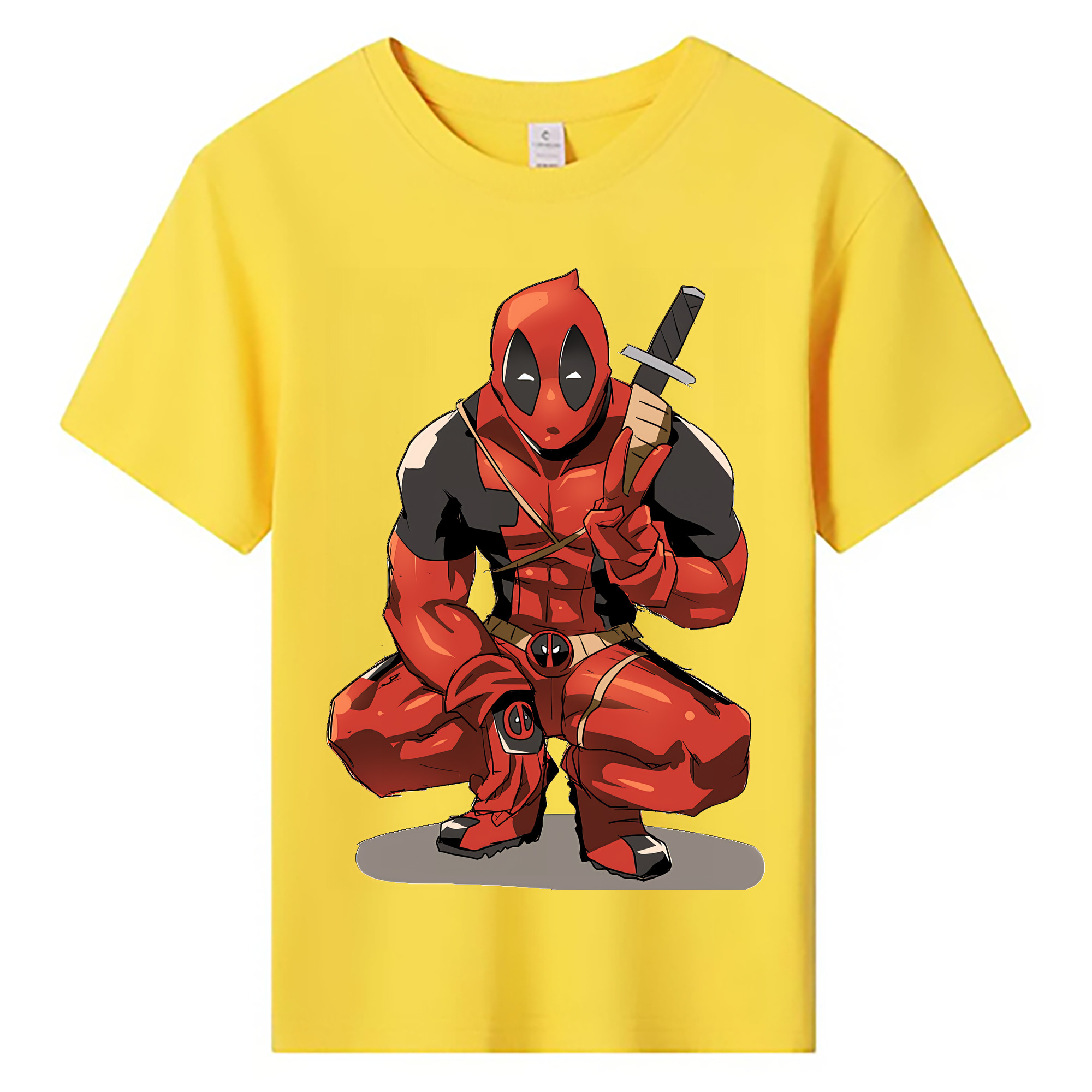 （画像用） Deadpool デッドプール 綿100％キッズTシャツ（フロントプリント）