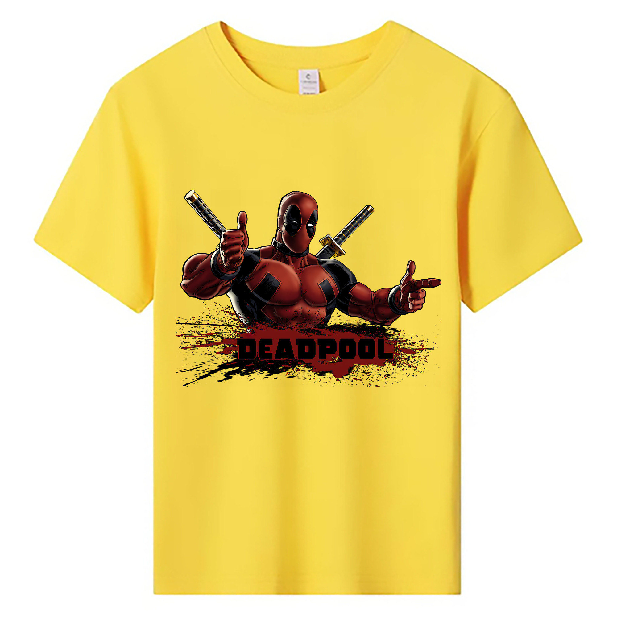 （画像用） Deadpool デッドプール 綿100％キッズTシャツ（フロントプリント）