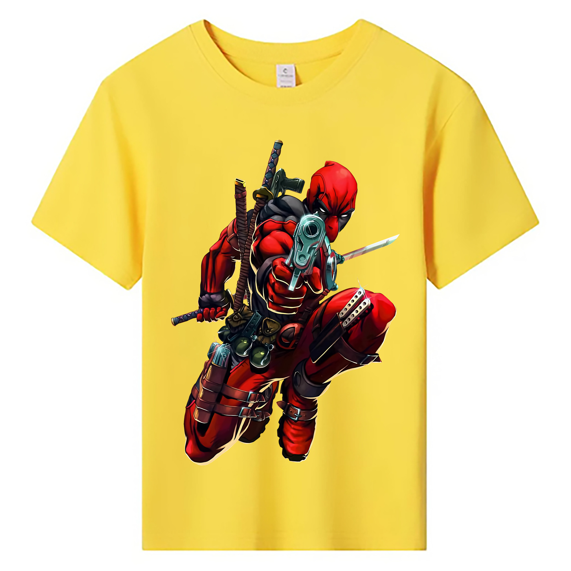 （画像用） Deadpool デッドプール 綿100％キッズTシャツ（フロントプリント）
