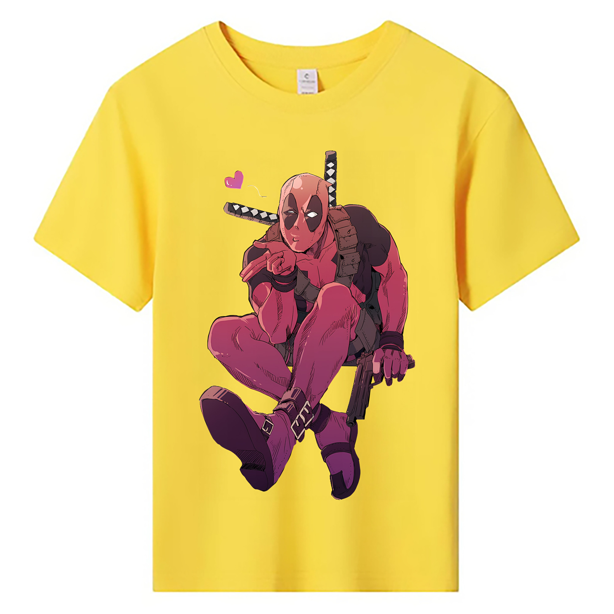 （画像用） Deadpool デッドプール 綿100％キッズTシャツ（フロントプリント）
