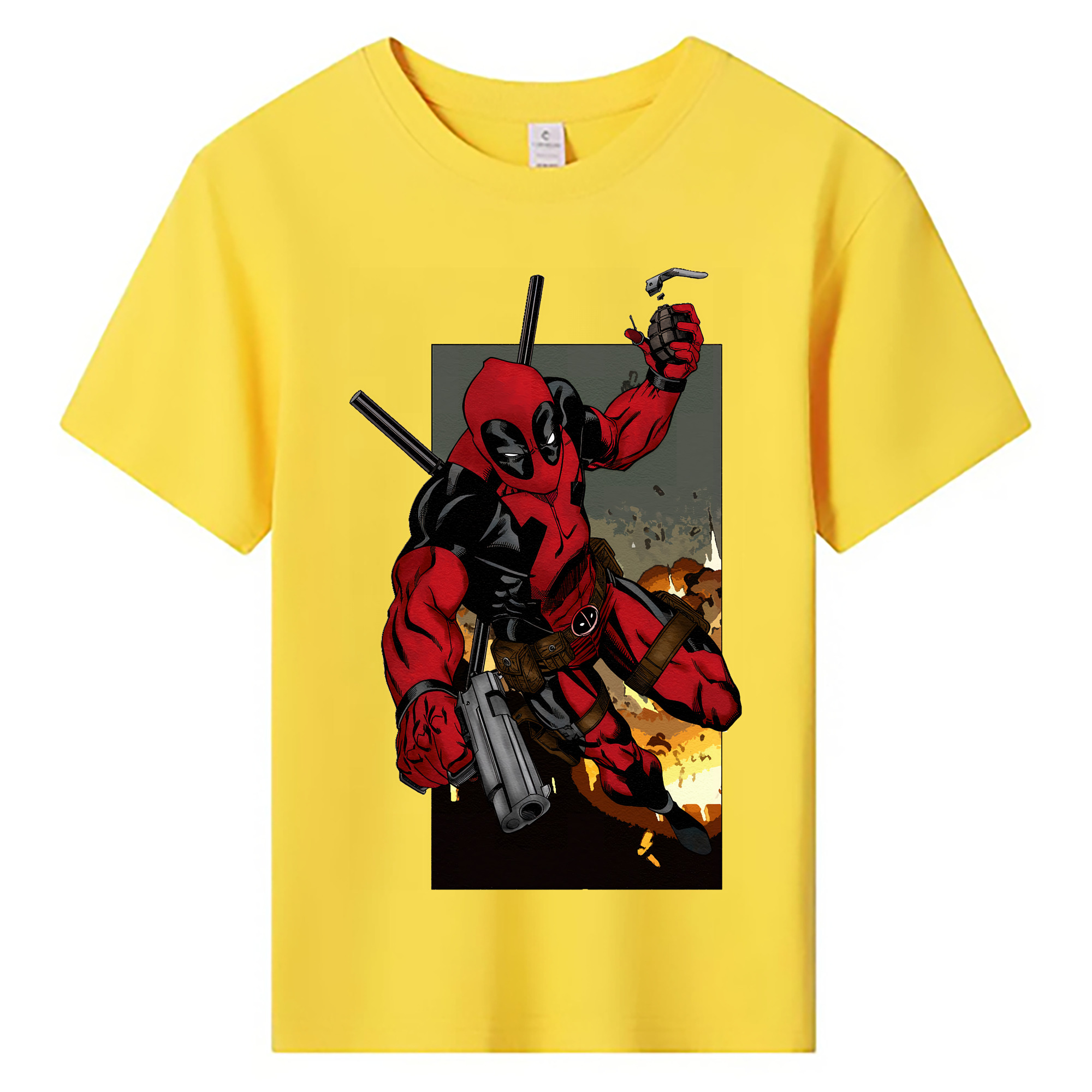 （画像用） Deadpool デッドプール 綿100％キッズTシャツ（フロントプリント）