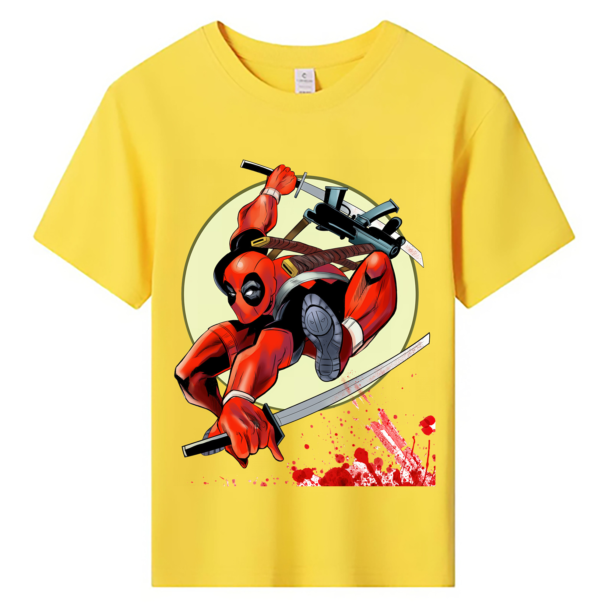 （画像用） Deadpool デッドプール 綿100％キッズTシャツ（フロントプリント）