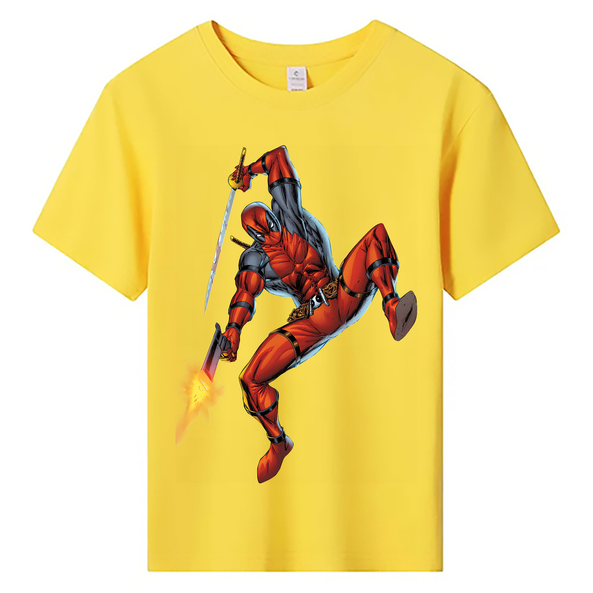（画像用） Deadpool デッドプール 綿100％キッズTシャツ（フロントプリント）