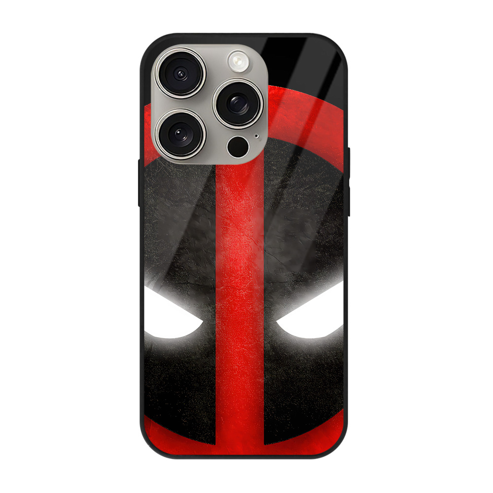 （画像用） Deadpool デッドプール 【iPhone15Pro対応】スマホケース 耐衝撃＆黄変防止 背面ガラス
