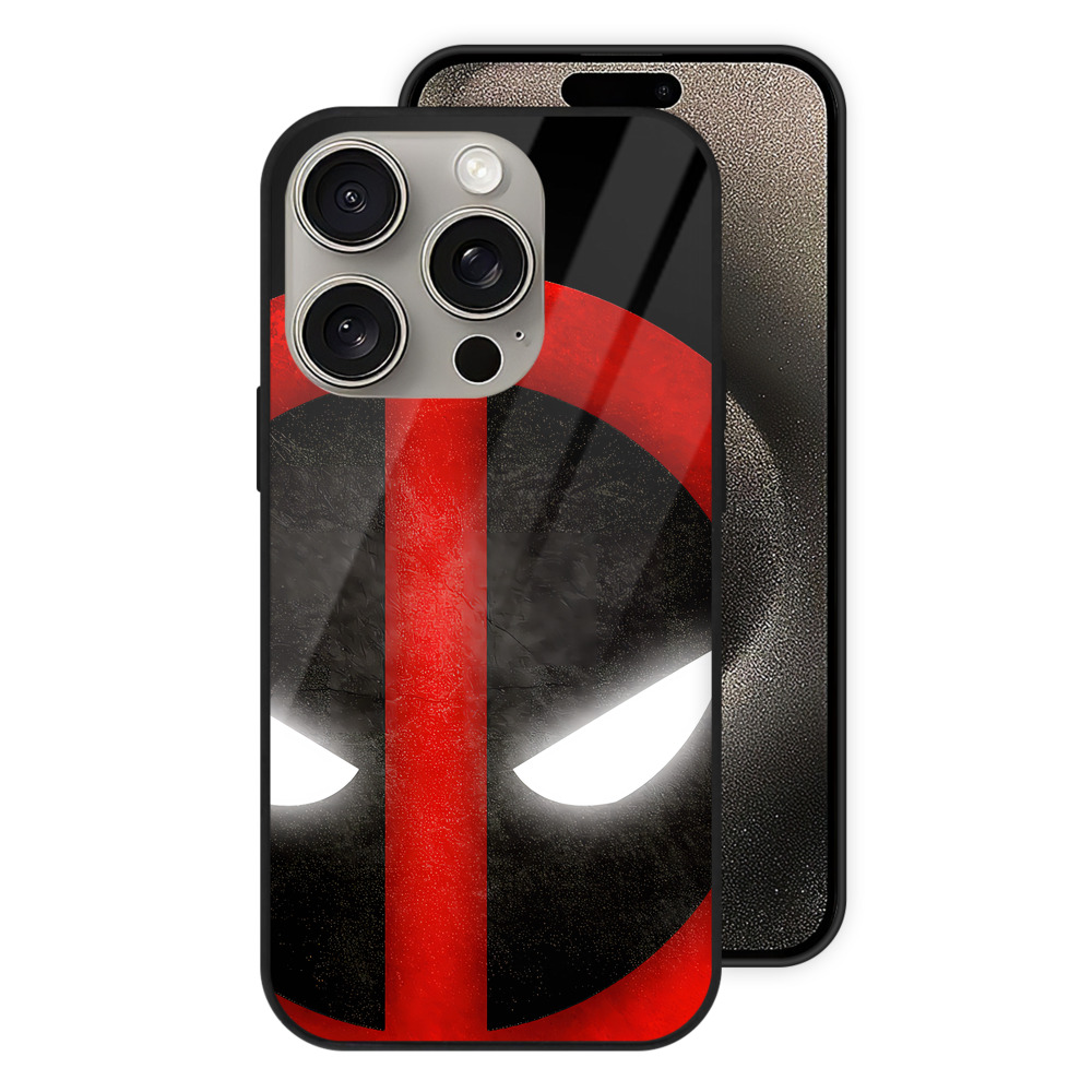（画像用） Deadpool デッドプール 【iPhone15Pro対応】スマホケース 耐衝撃＆黄変防止 背面ガラス