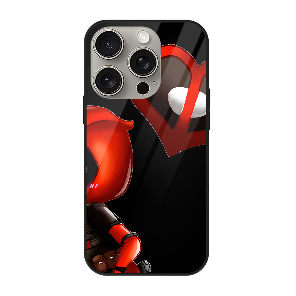 （画像用） Deadpool デッドプール 【iPhone15Pro対応】スマホケース 耐衝撃＆黄変防止 背面ガラス