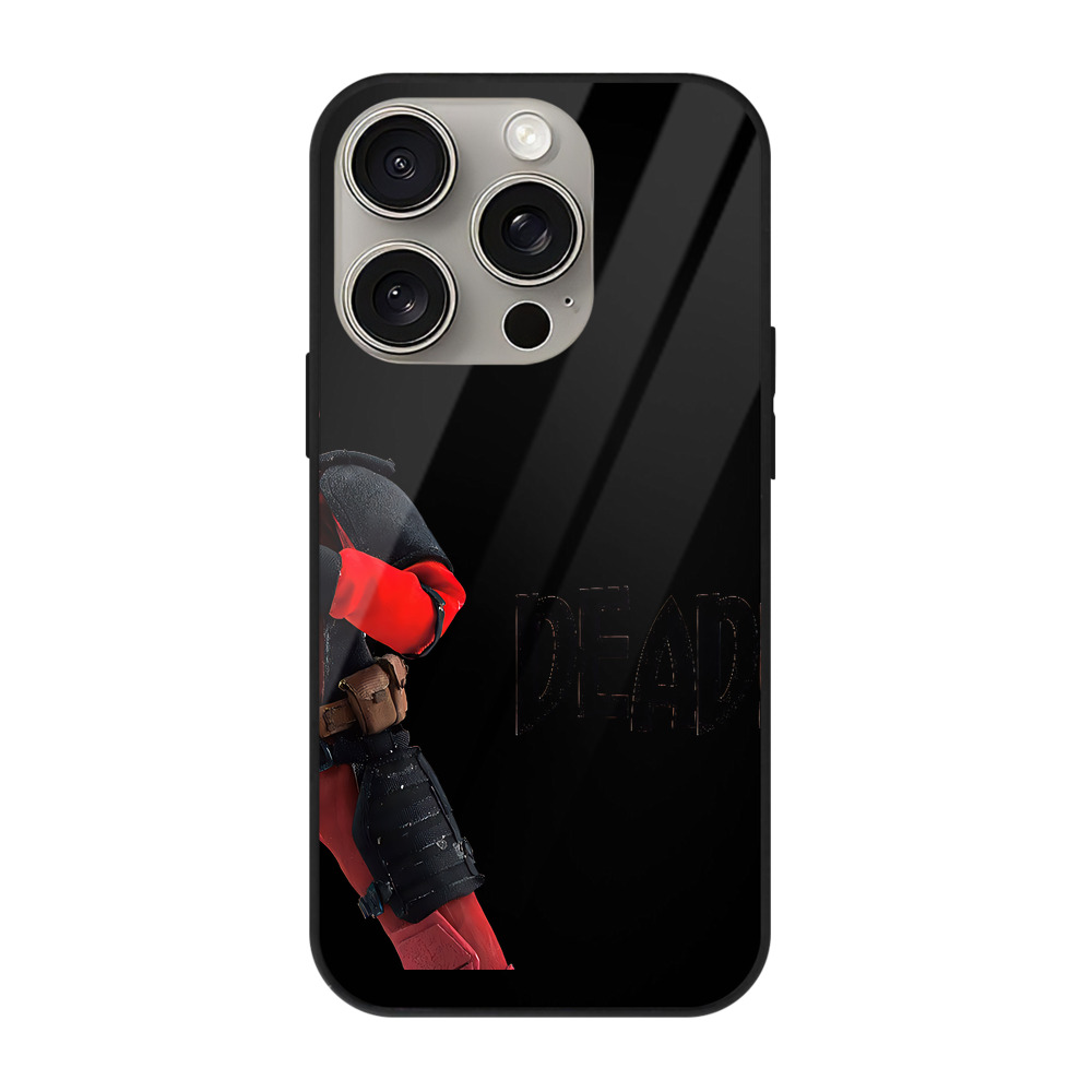 （画像用） Deadpool デッドプール 【iPhone15Pro対応】スマホケース 耐衝撃＆黄変防止 背面ガラス