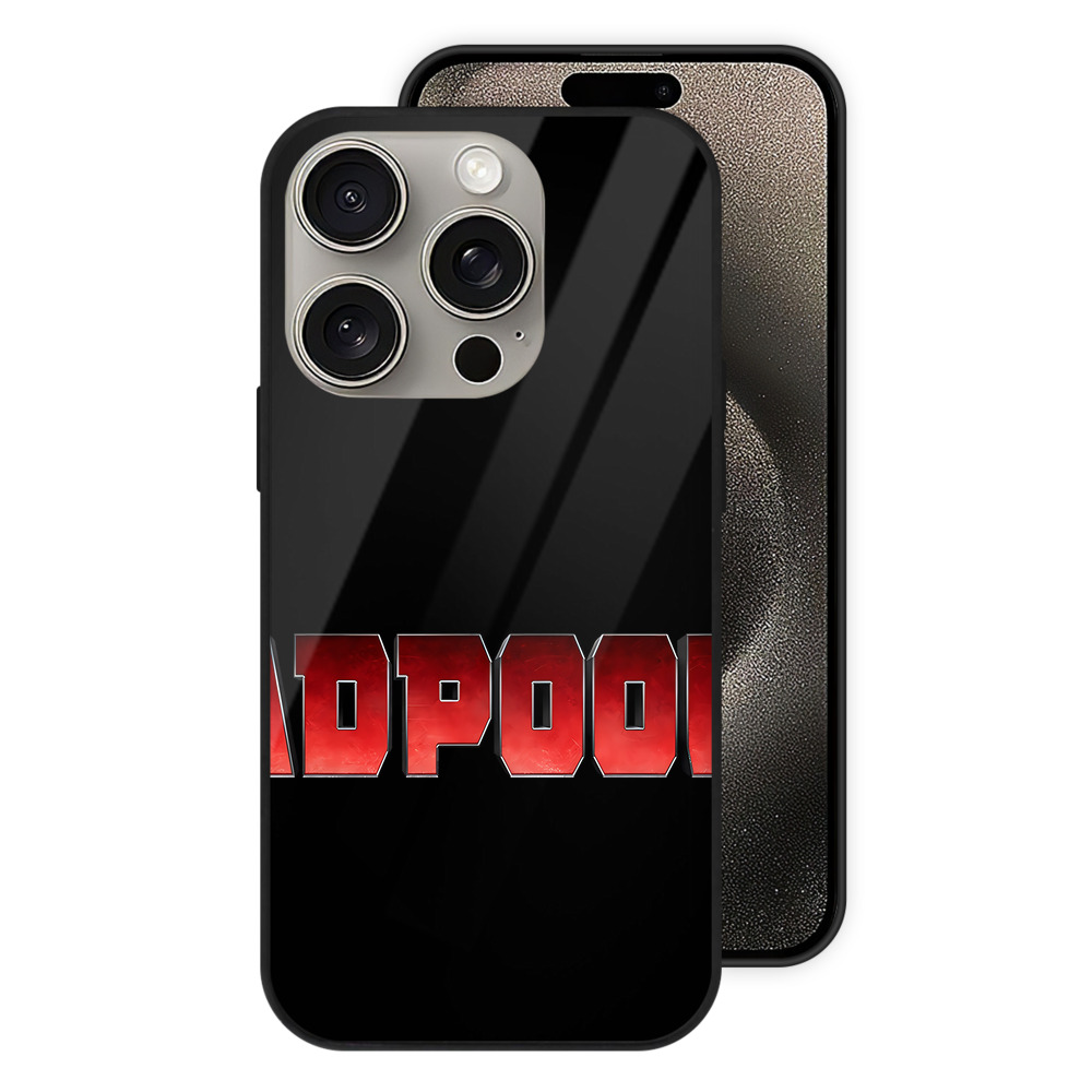 （画像用） Deadpool デッドプール 【iPhone15Pro対応】スマホケース 耐衝撃＆黄変防止 背面ガラス
