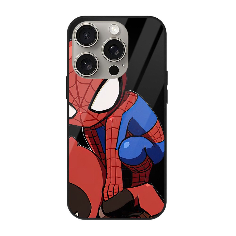 （画像用） Deadpool デッドプール 【iPhone15Pro対応】スマホケース 耐衝撃＆黄変防止 背面ガラス