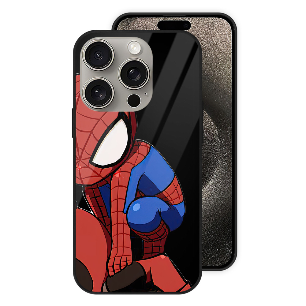 （画像用） Deadpool デッドプール 【iPhone15Pro対応】スマホケース 耐衝撃＆黄変防止 背面ガラス