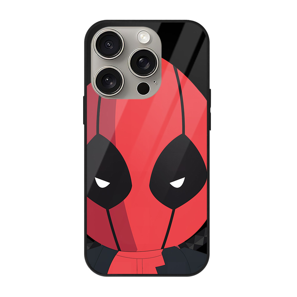 （画像用） Deadpool デッドプール 【iPhone15Pro対応】スマホケース 耐衝撃＆黄変防止 背面ガラス
