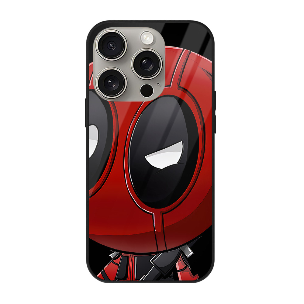 （画像用） Deadpool デッドプール 【iPhone15Pro対応】スマホケース 耐衝撃＆黄変防止 背面ガラス