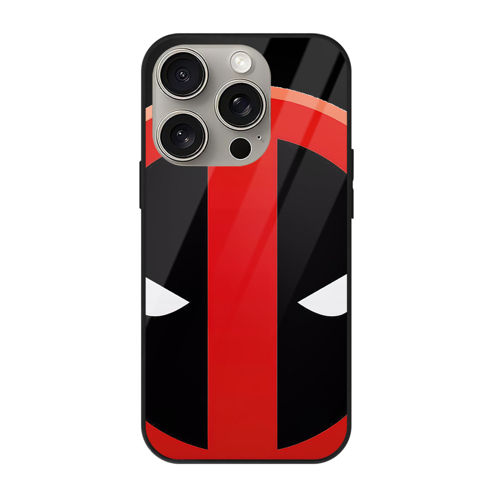 （画像用） Deadpool デッドプール 【iPhone15Pro対応】スマホケース 耐衝撃＆黄変防止 背面ガラス