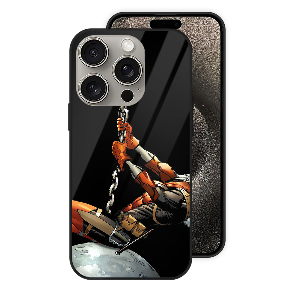 （画像用） Deadpool デッドプール 【iPhone15Pro対応】スマホケース 耐衝撃＆黄変防止 背面ガラス