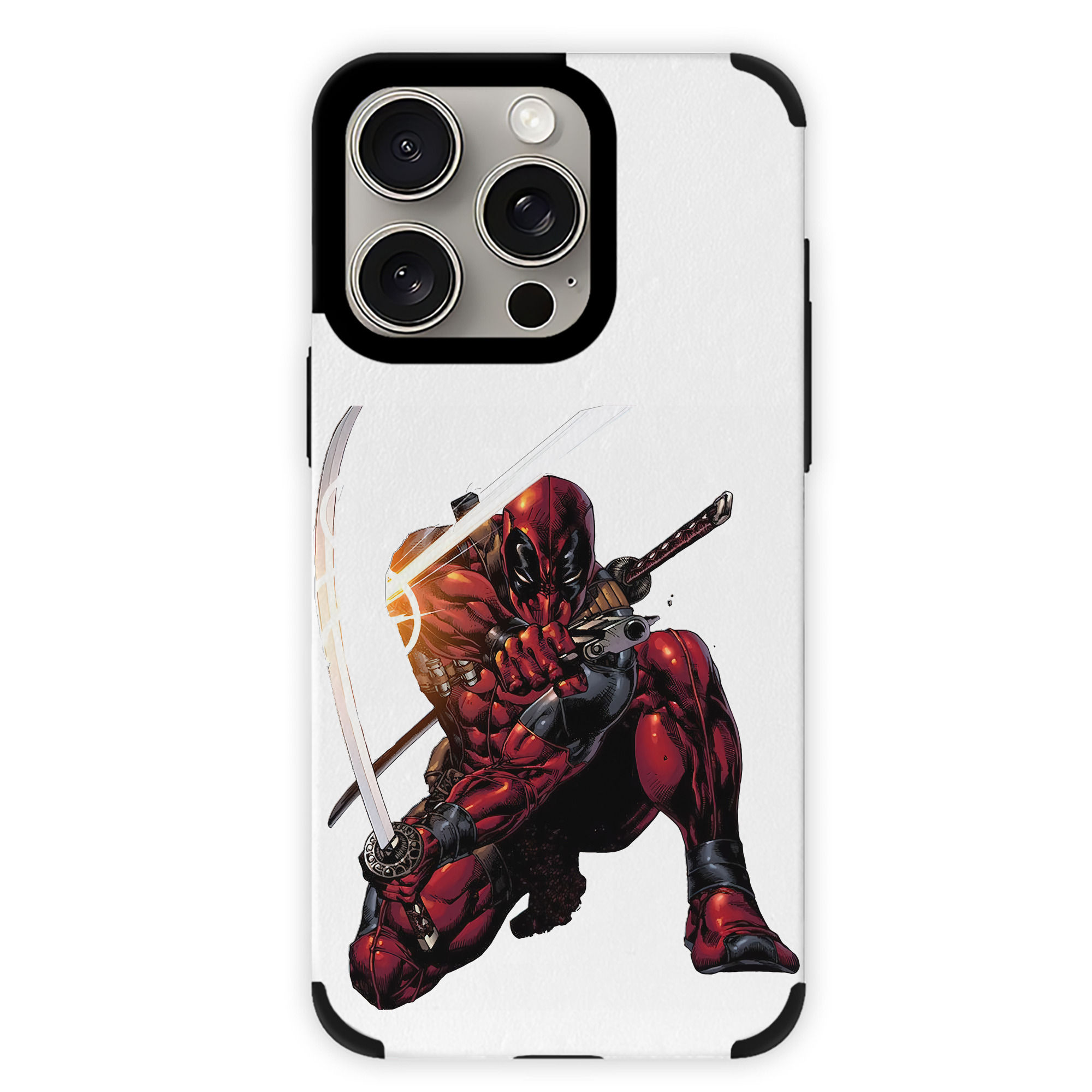 （画像用） Deadpool デッドプール 【iPhone15ProMax対応】 PUレザー スマホケース 耐衝撃＆黄変防止