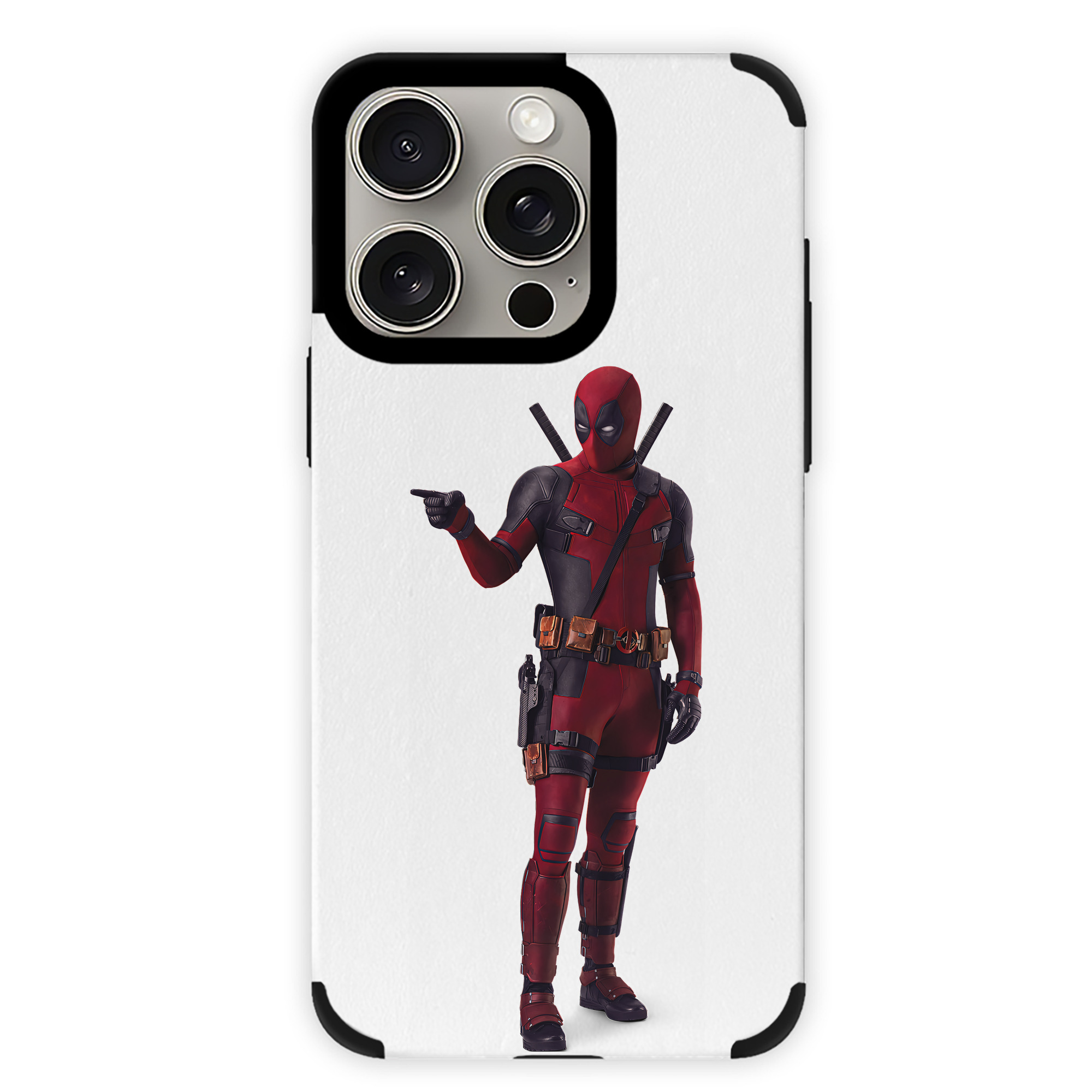 （画像用） Deadpool デッドプール 【iPhone15ProMax対応】 PUレザー スマホケース 耐衝撃＆黄変防止