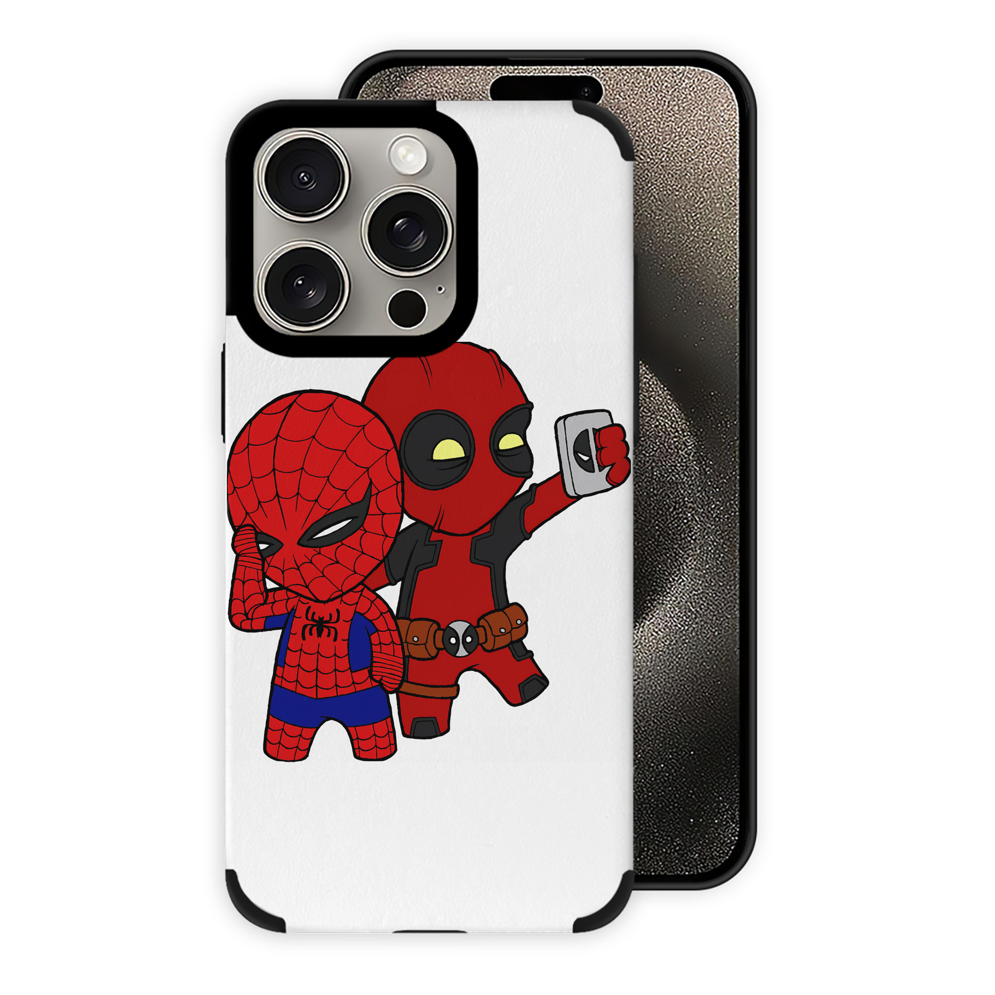 （画像用） Deadpool デッドプール 【iPhone15ProMax対応】 PUレザー スマホケース 耐衝撃＆黄変防止