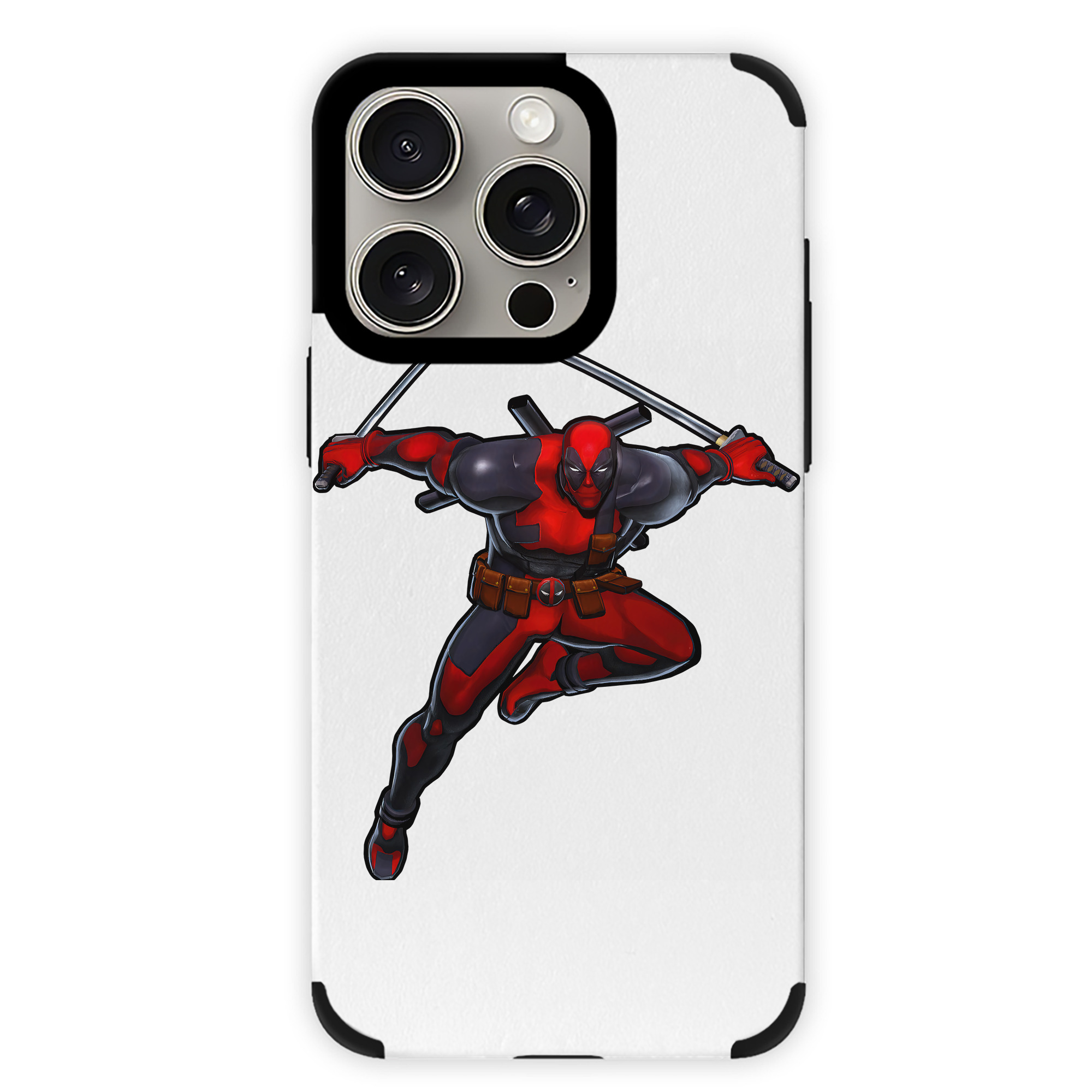 （画像用） Deadpool デッドプール 【iPhone15ProMax対応】 PUレザー スマホケース 耐衝撃＆黄変防止
