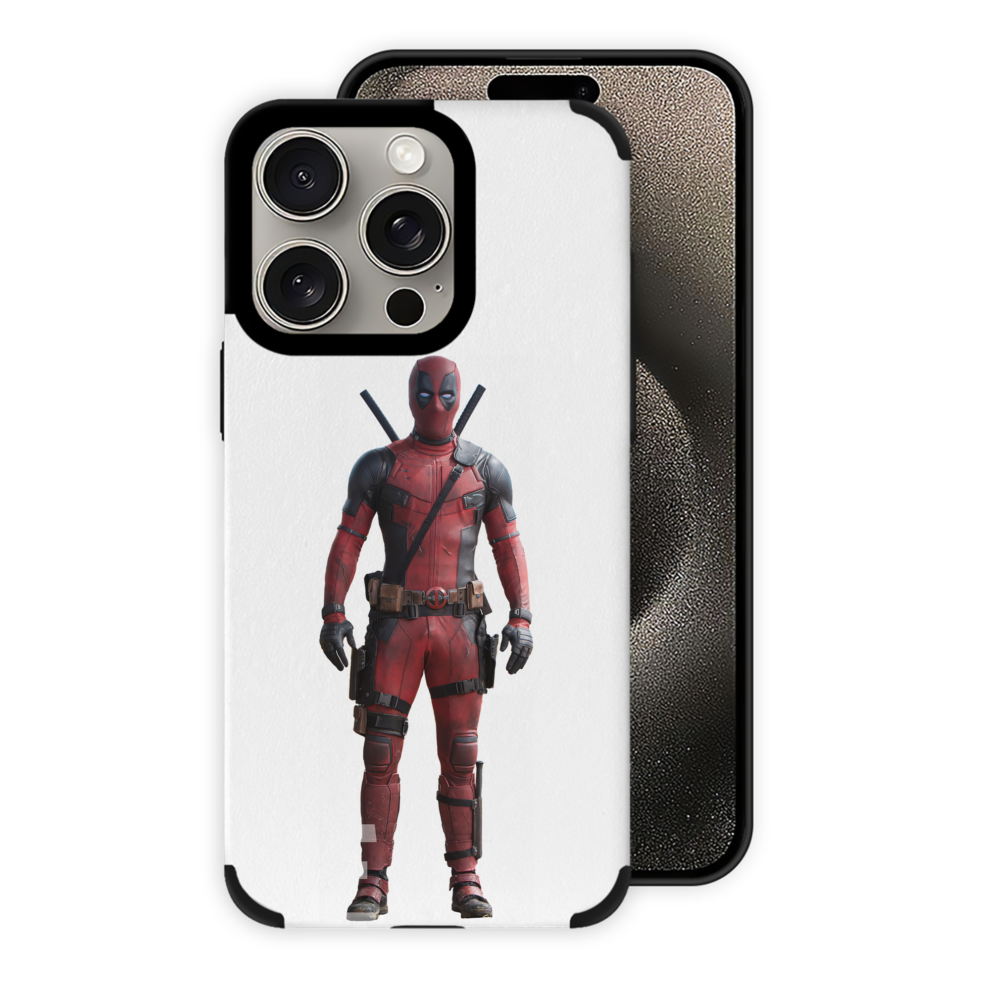 （画像用） Deadpool デッドプール 【iPhone15ProMax対応】 PUレザー スマホケース 耐衝撃＆黄変防止