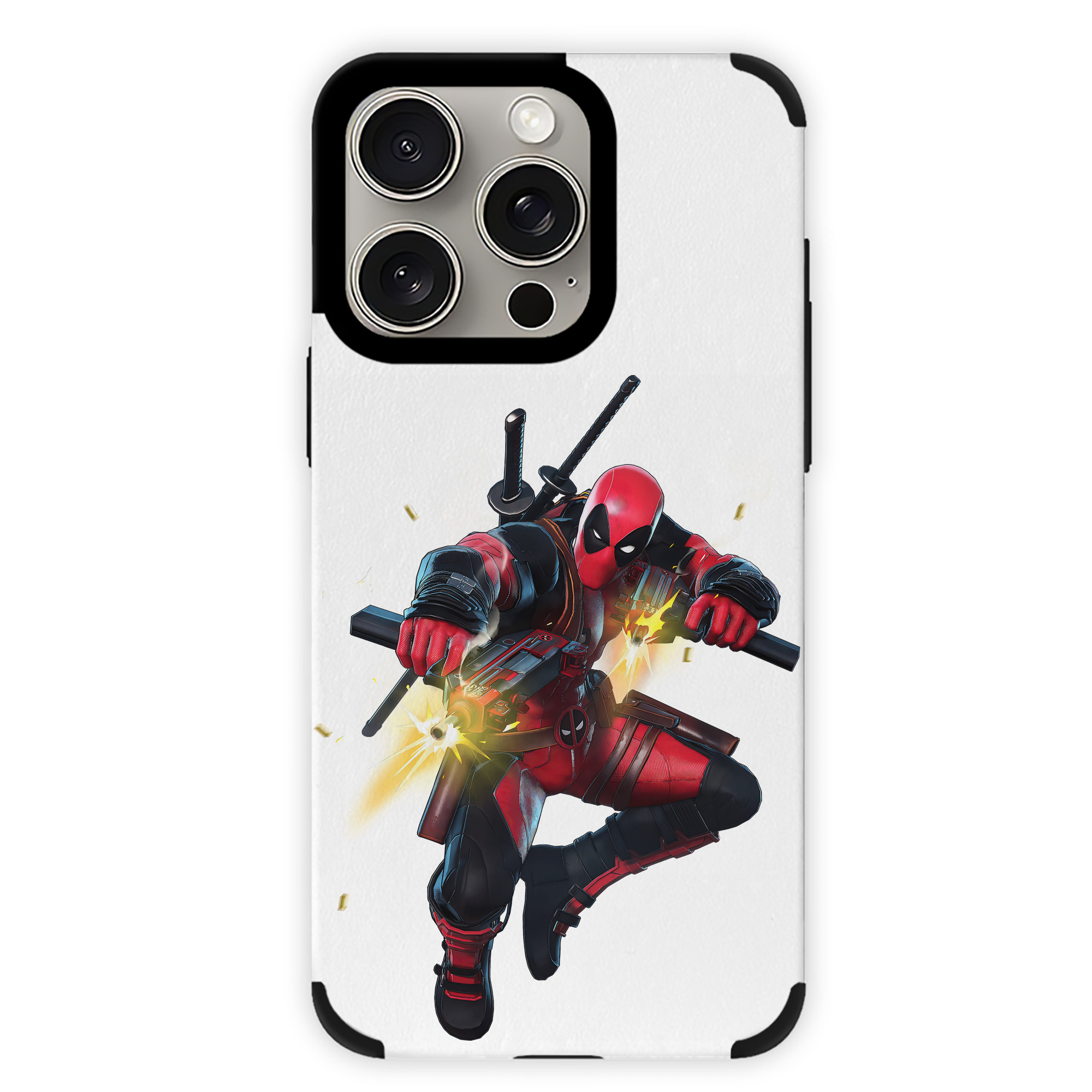 （画像用） Deadpool デッドプール 【iPhone15ProMax対応】 PUレザー スマホケース 耐衝撃＆黄変防止
