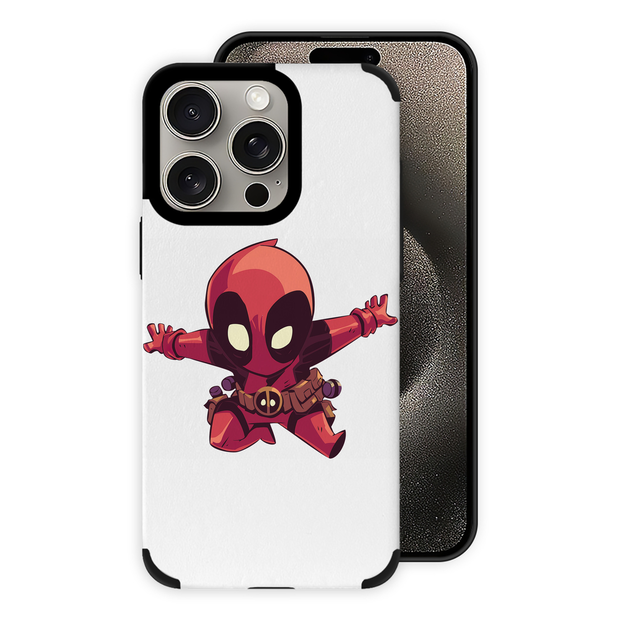 （画像用） Deadpool デッドプール 【iPhone15ProMax対応】 PUレザー スマホケース 耐衝撃＆黄変防止