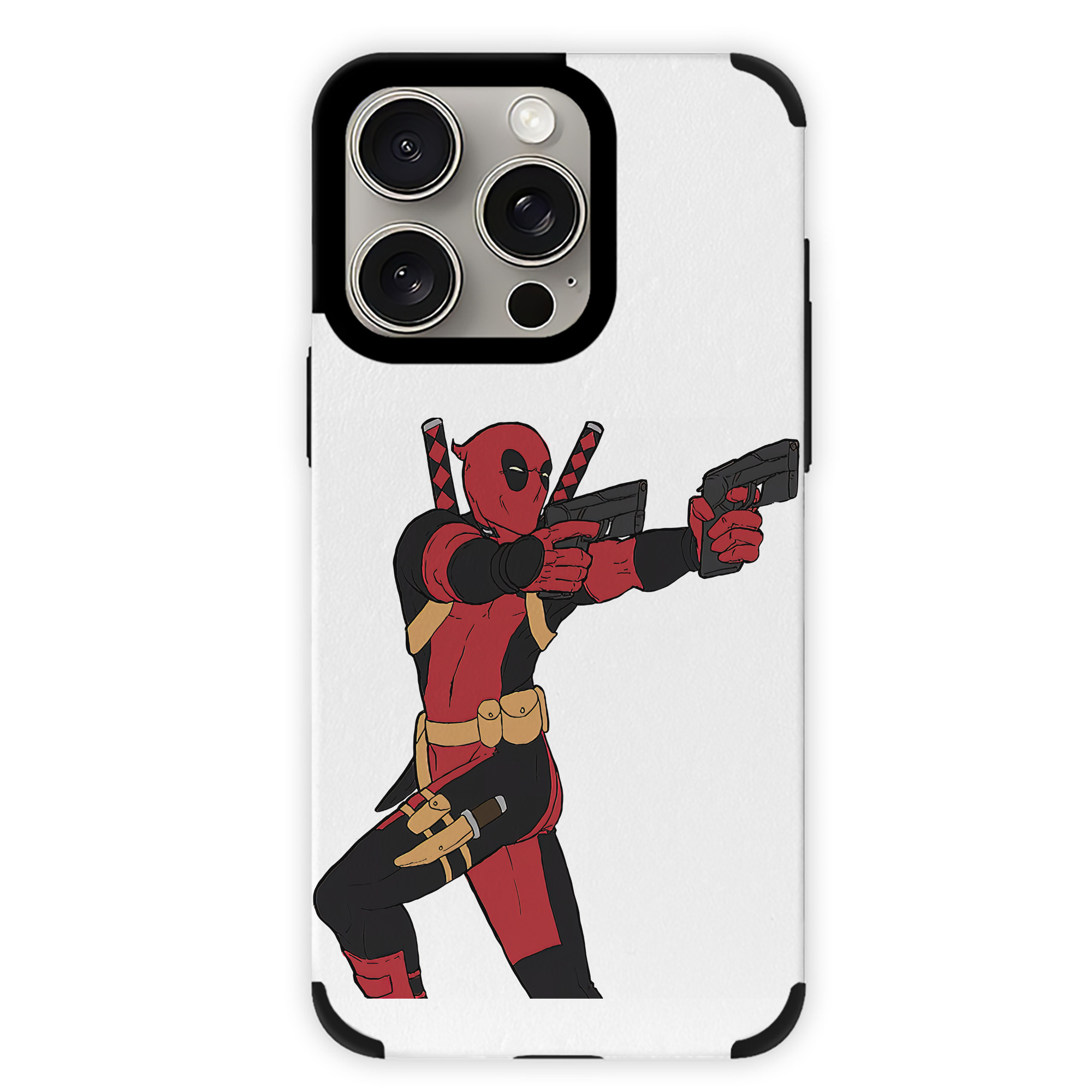 （画像用） Deadpool デッドプール 【iPhone15ProMax対応】 PUレザー スマホケース 耐衝撃＆黄変防止