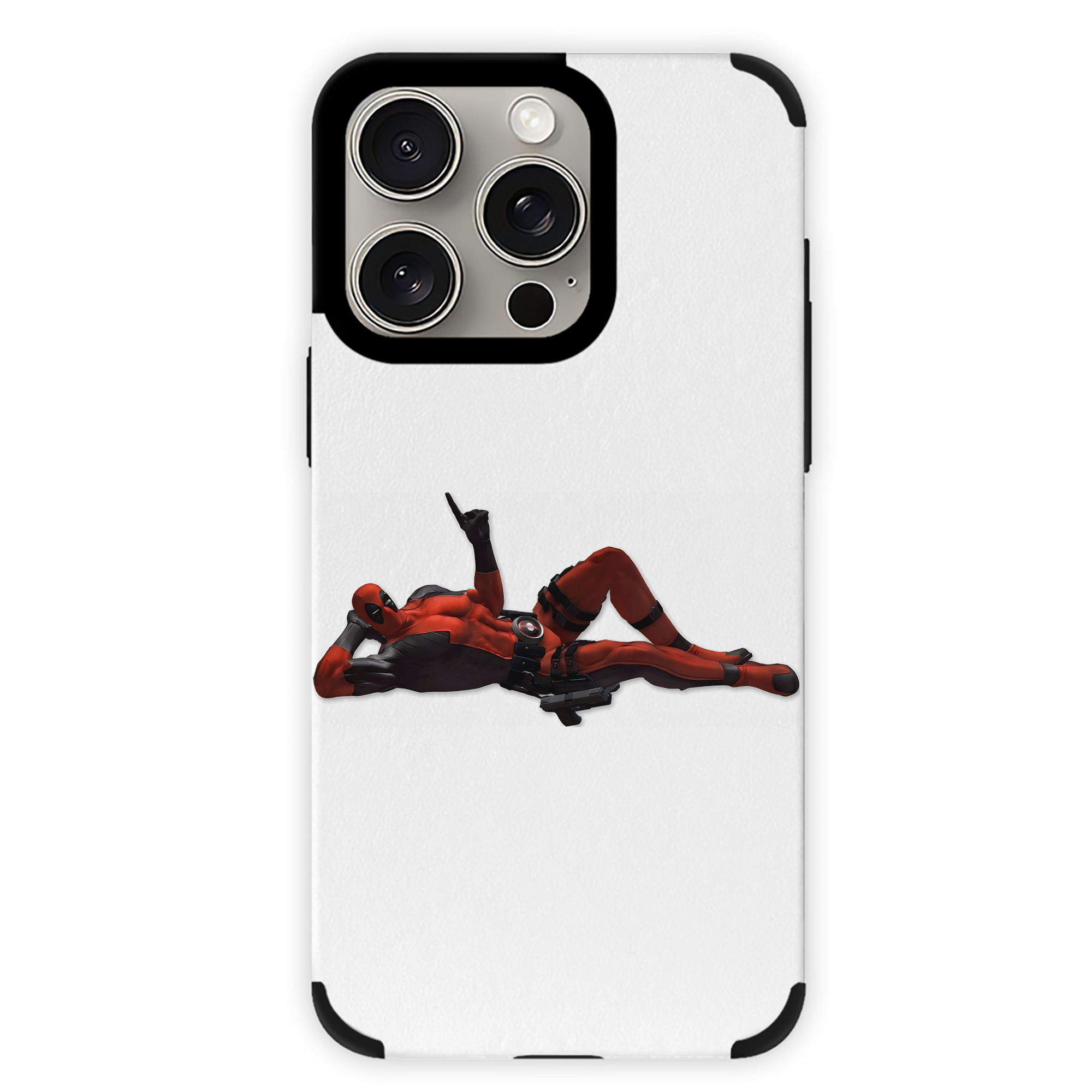 （画像用） Deadpool デッドプール 【iPhone15ProMax対応】 PUレザー スマホケース 耐衝撃＆黄変防止