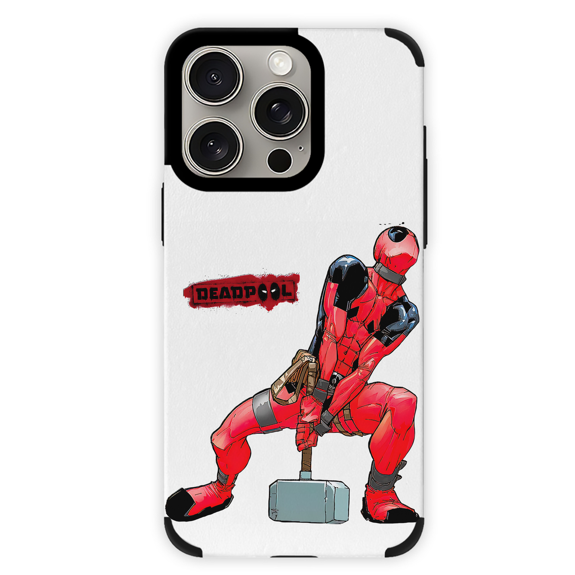 （画像用） Deadpool デッドプール 【iPhone15ProMax対応】 PUレザー スマホケース 耐衝撃＆黄変防止