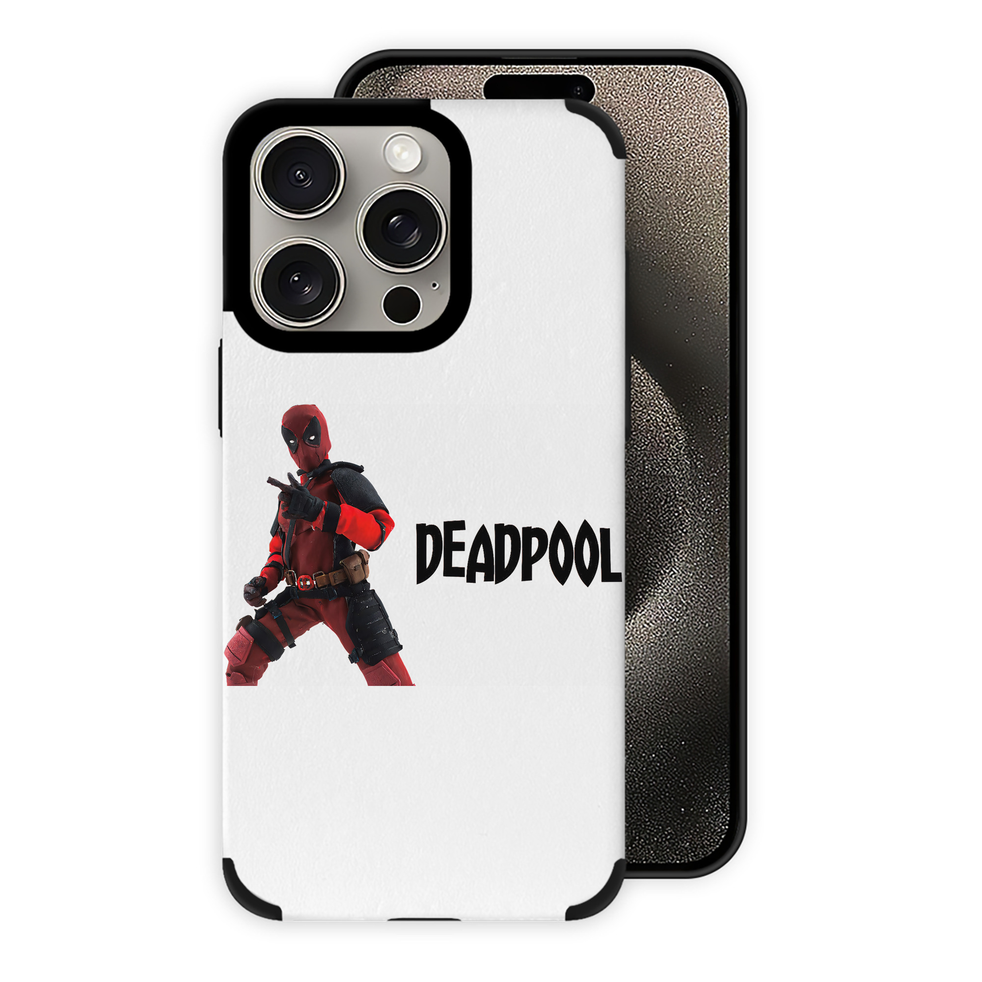 （画像用） Deadpool デッドプール 【iPhone15ProMax対応】 PUレザー スマホケース 耐衝撃＆黄変防止