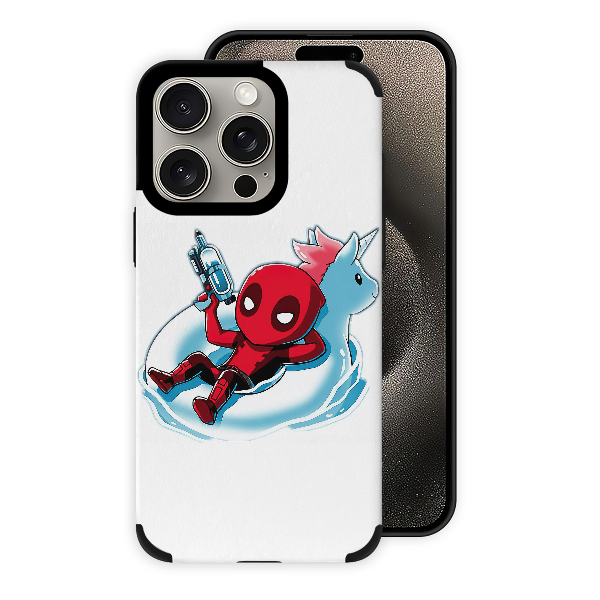 （画像用） Deadpool デッドプール 【iPhone15ProMax対応】 PUレザー スマホケース 耐衝撃＆黄変防止