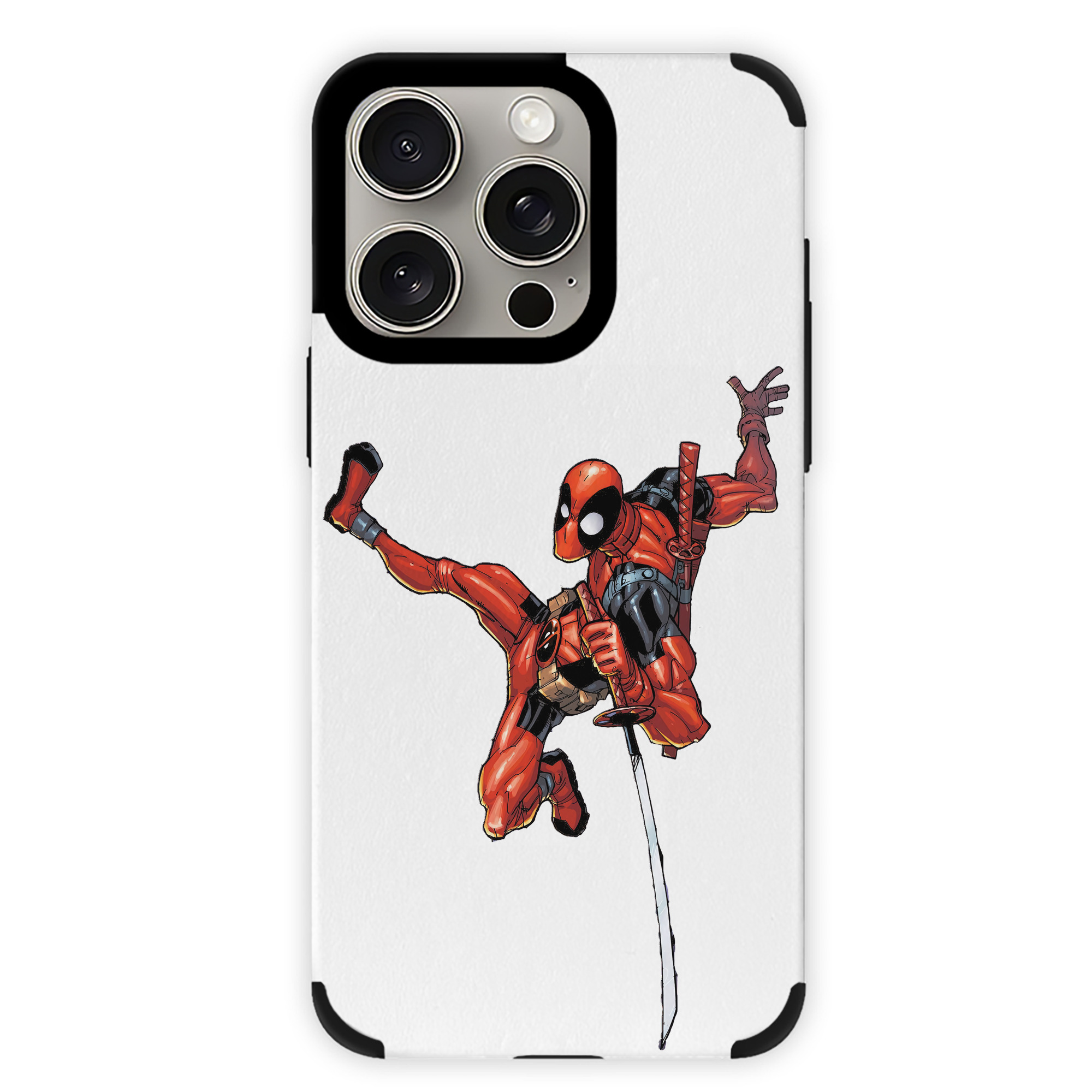 （画像用） Deadpool デッドプール 【iPhone15ProMax対応】 PUレザー スマホケース 耐衝撃＆黄変防止