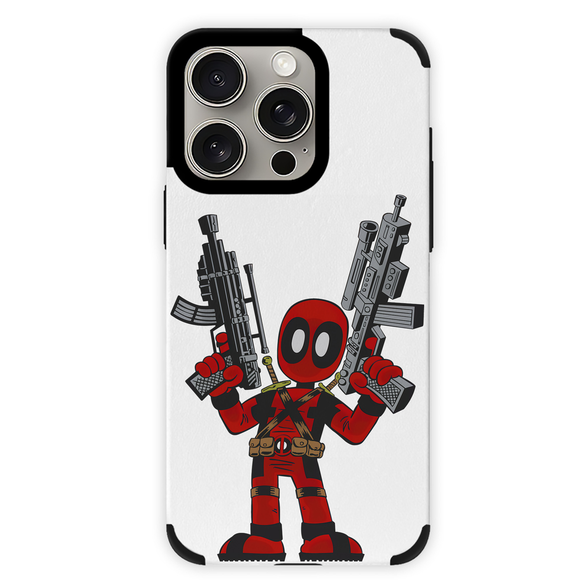 （画像用） Deadpool デッドプール 【iPhone15ProMax対応】 PUレザー スマホケース 耐衝撃＆黄変防止