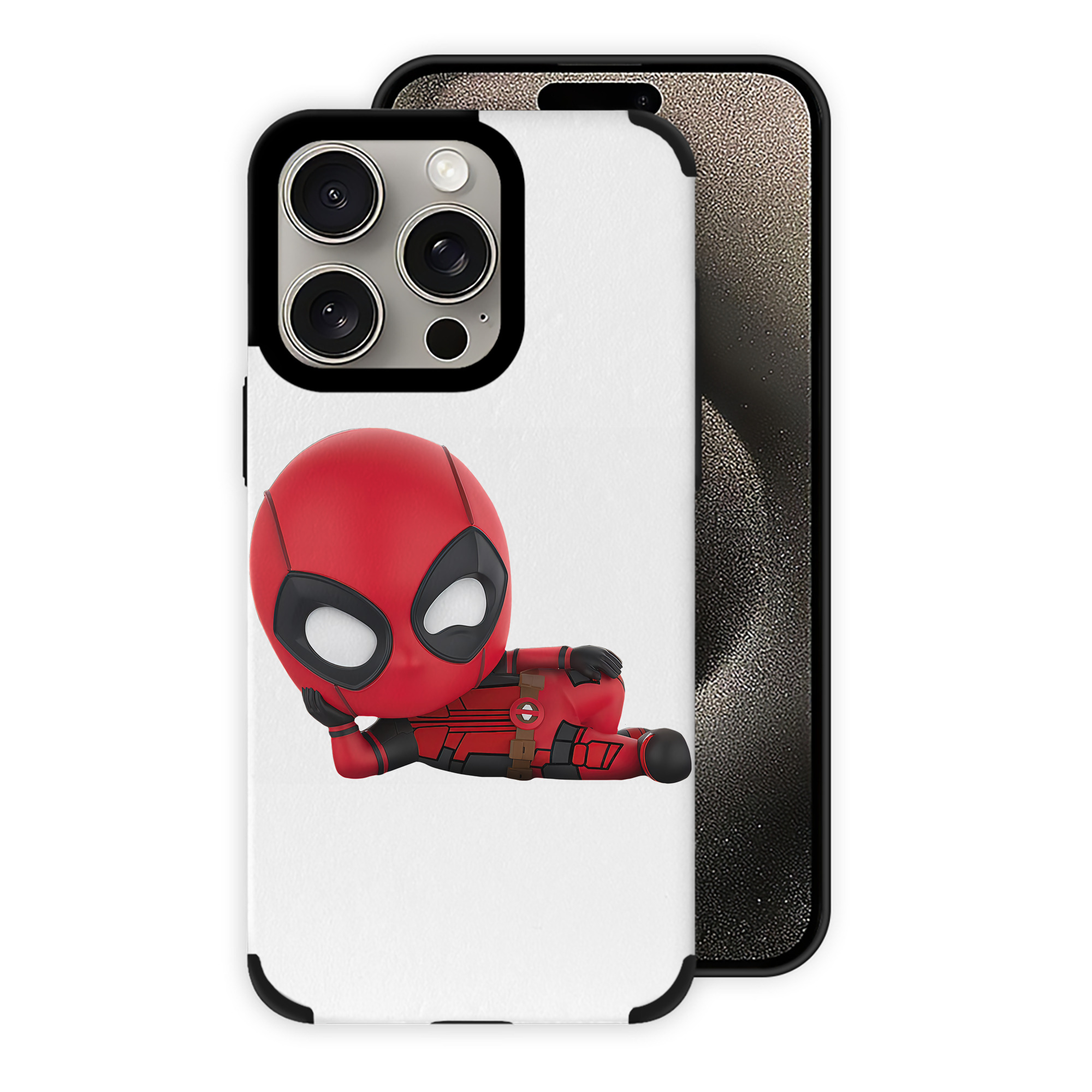 （画像用） Deadpool デッドプール 【iPhone15ProMax対応】 PUレザー スマホケース 耐衝撃＆黄変防止