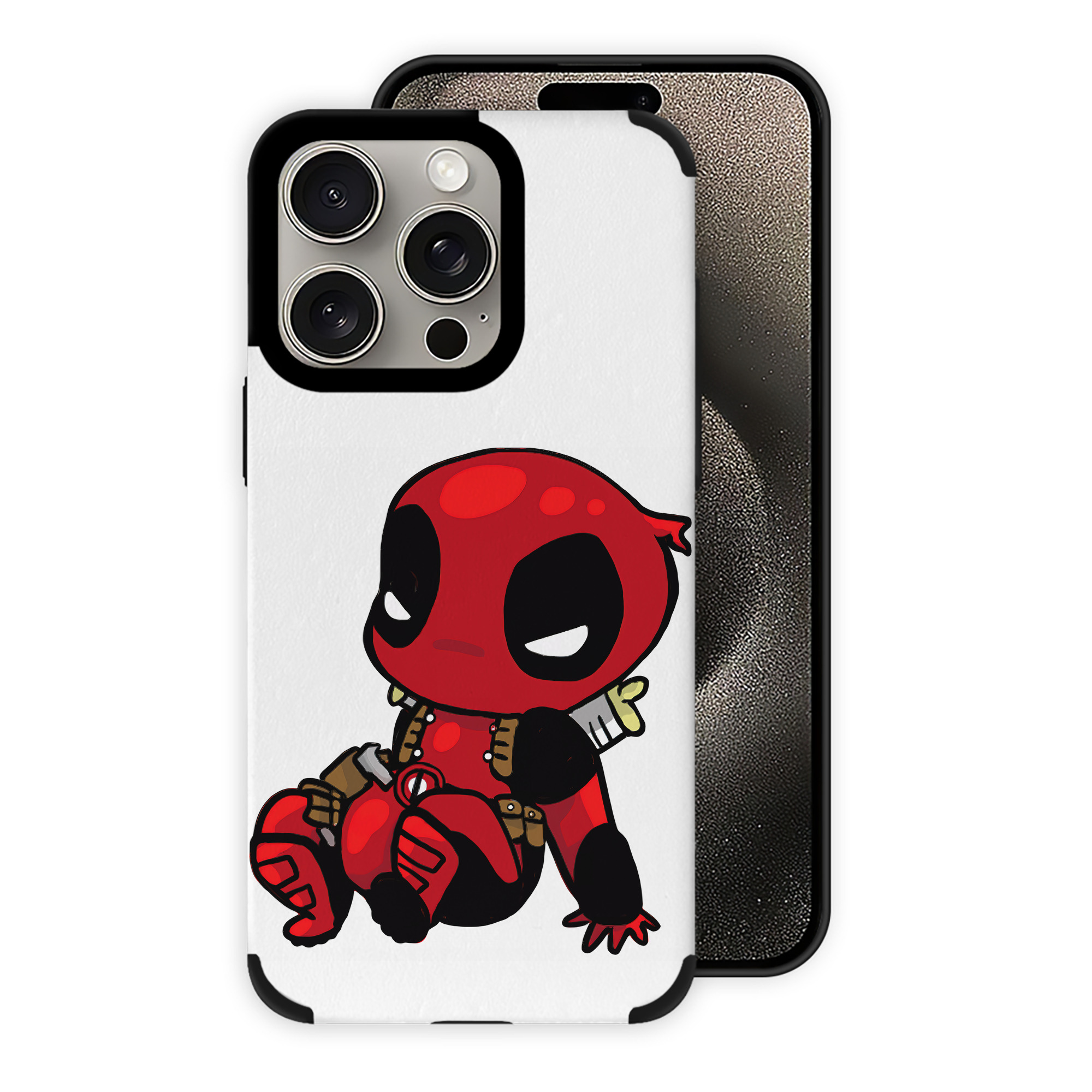 （画像用） Deadpool デッドプール 【iPhone15ProMax対応】 PUレザー スマホケース 耐衝撃＆黄変防止
