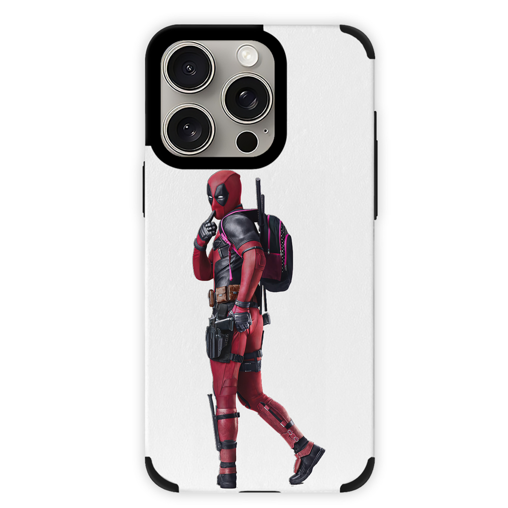 （画像用） Deadpool デッドプール 【iPhone15ProMax対応】 PUレザー スマホケース 耐衝撃＆黄変防止
