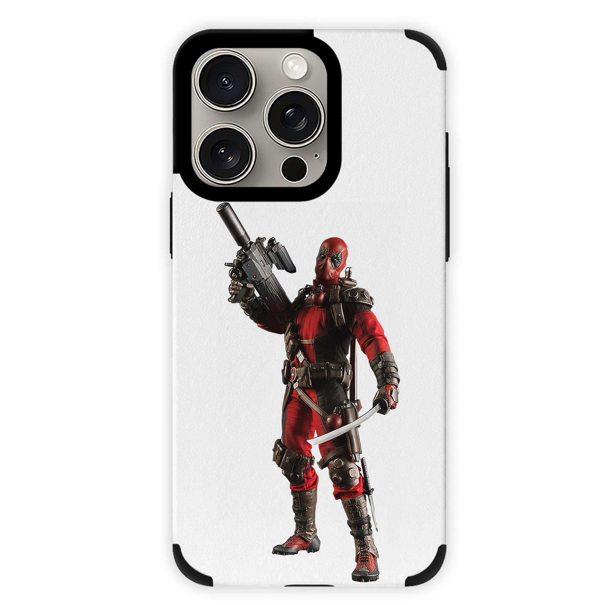 （画像用） Deadpool デッドプール 【iPhone15ProMax対応】 PUレザー スマホケース 耐衝撃＆黄変防止