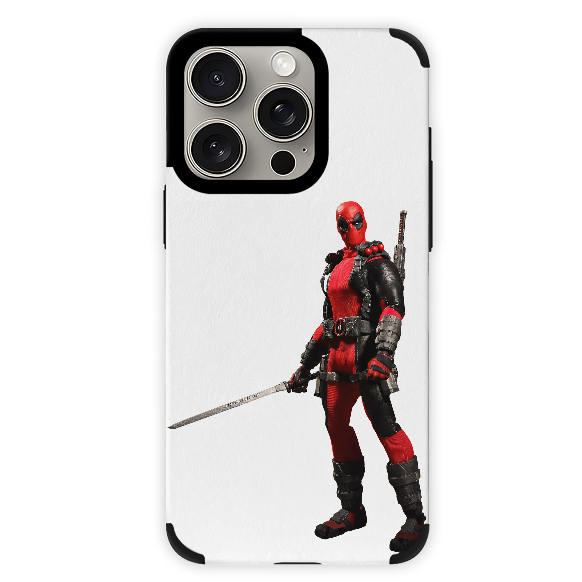 （画像用） Deadpool デッドプール 【iPhone15ProMax対応】 PUレザー スマホケース 耐衝撃＆黄変防止