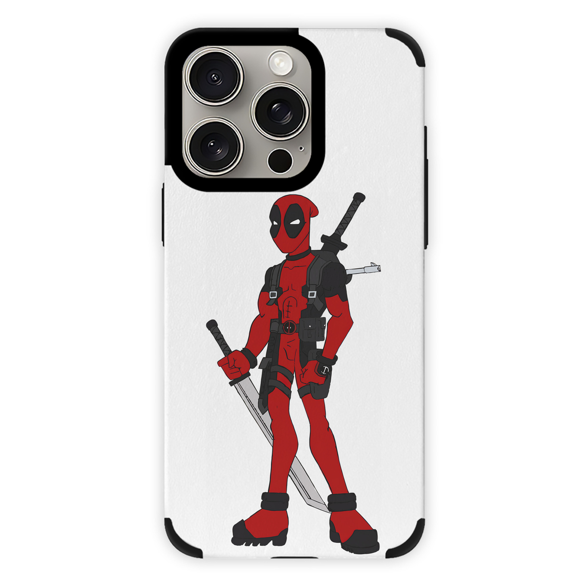 （画像用） Deadpool デッドプール 【iPhone15ProMax対応】 PUレザー スマホケース 耐衝撃＆黄変防止