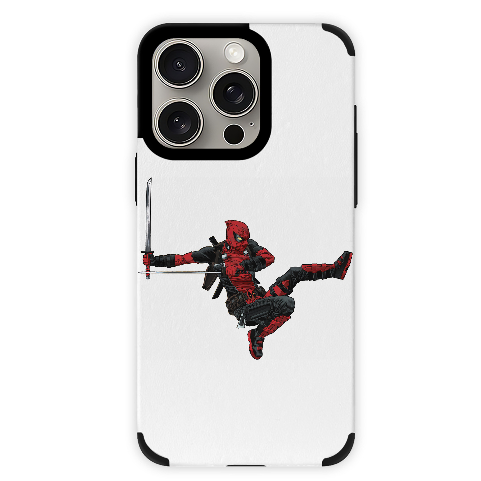 （画像用） Deadpool デッドプール 【iPhone15ProMax対応】 PUレザー スマホケース 耐衝撃＆黄変防止