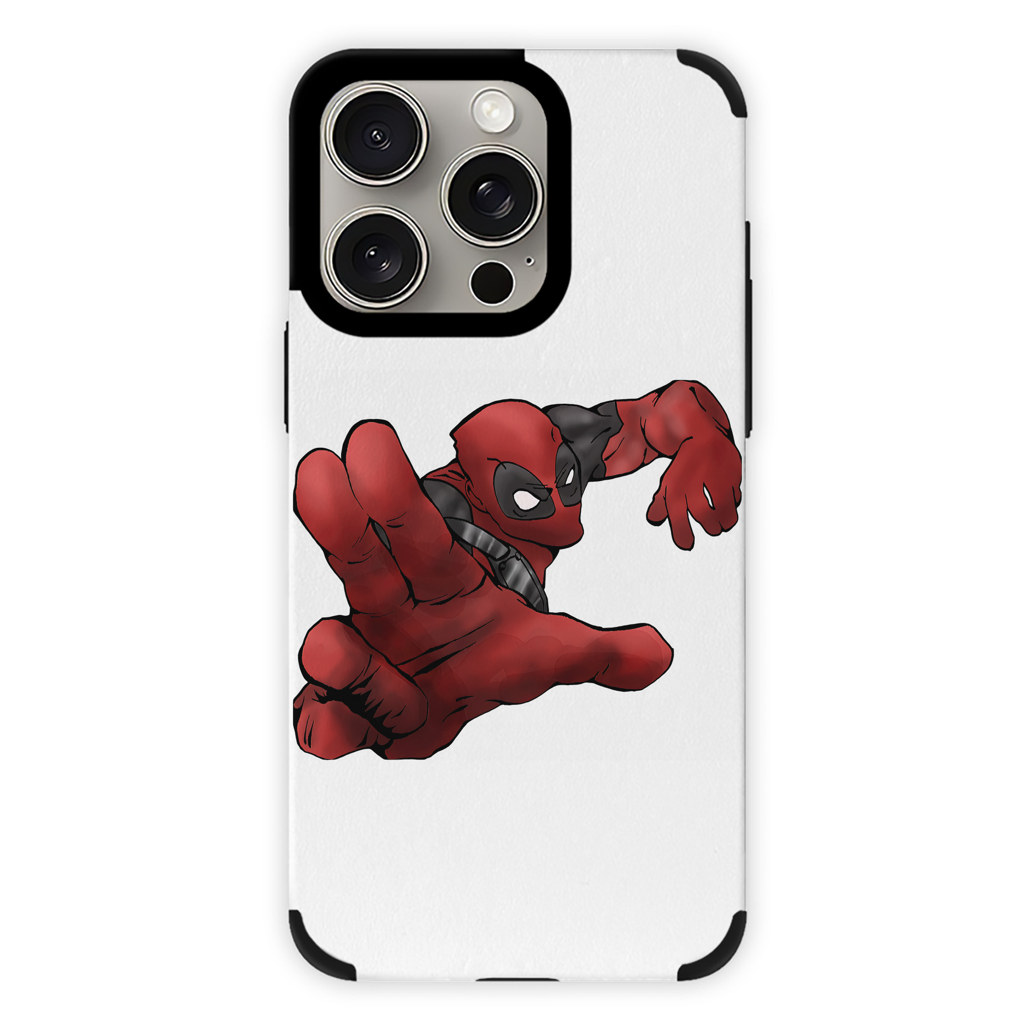（画像用） Deadpool デッドプール 【iPhone15ProMax対応】 PUレザー スマホケース 耐衝撃＆黄変防止