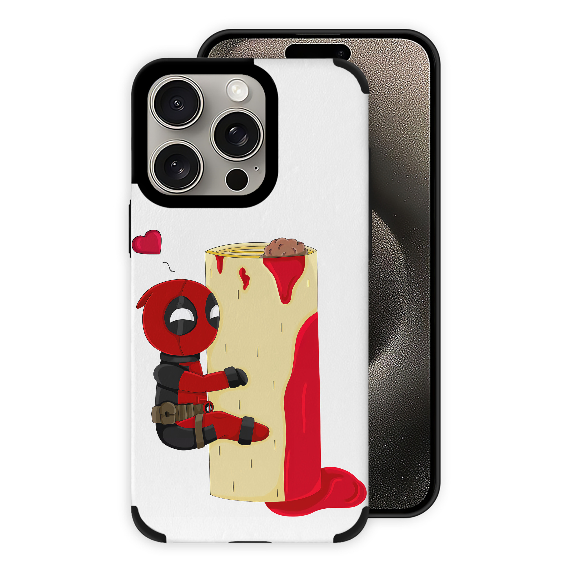 （画像用） Deadpool デッドプール 【iPhone15ProMax対応】 PUレザー スマホケース 耐衝撃＆黄変防止