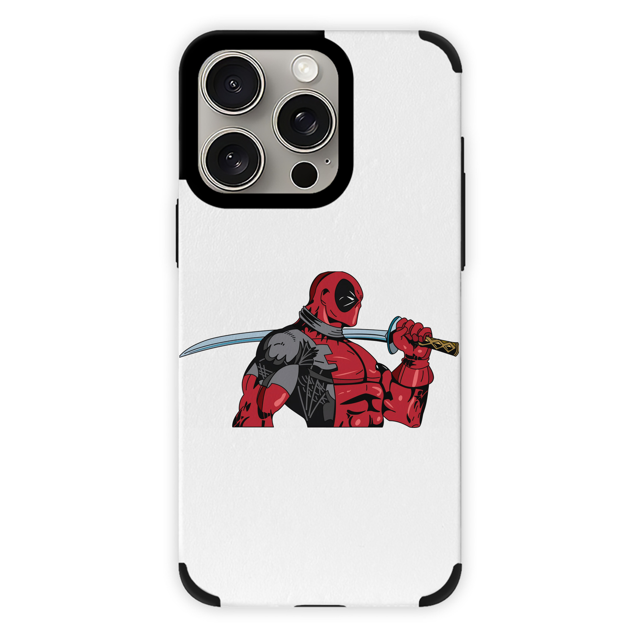（画像用） Deadpool デッドプール 【iPhone15ProMax対応】 PUレザー スマホケース 耐衝撃＆黄変防止