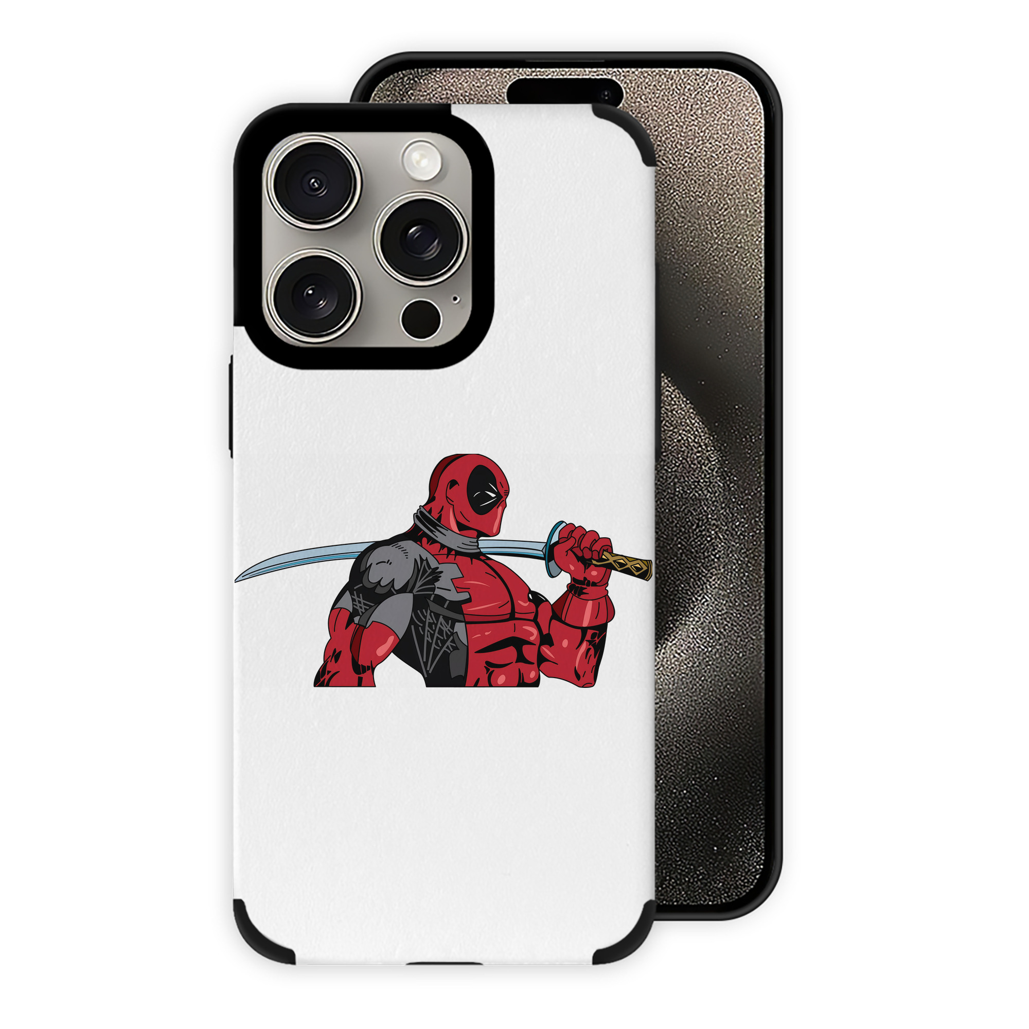 Deadpool デッドプール 【iPhone15ProMax対応】 PUレザー スマホケース 耐衝撃＆黄変防止