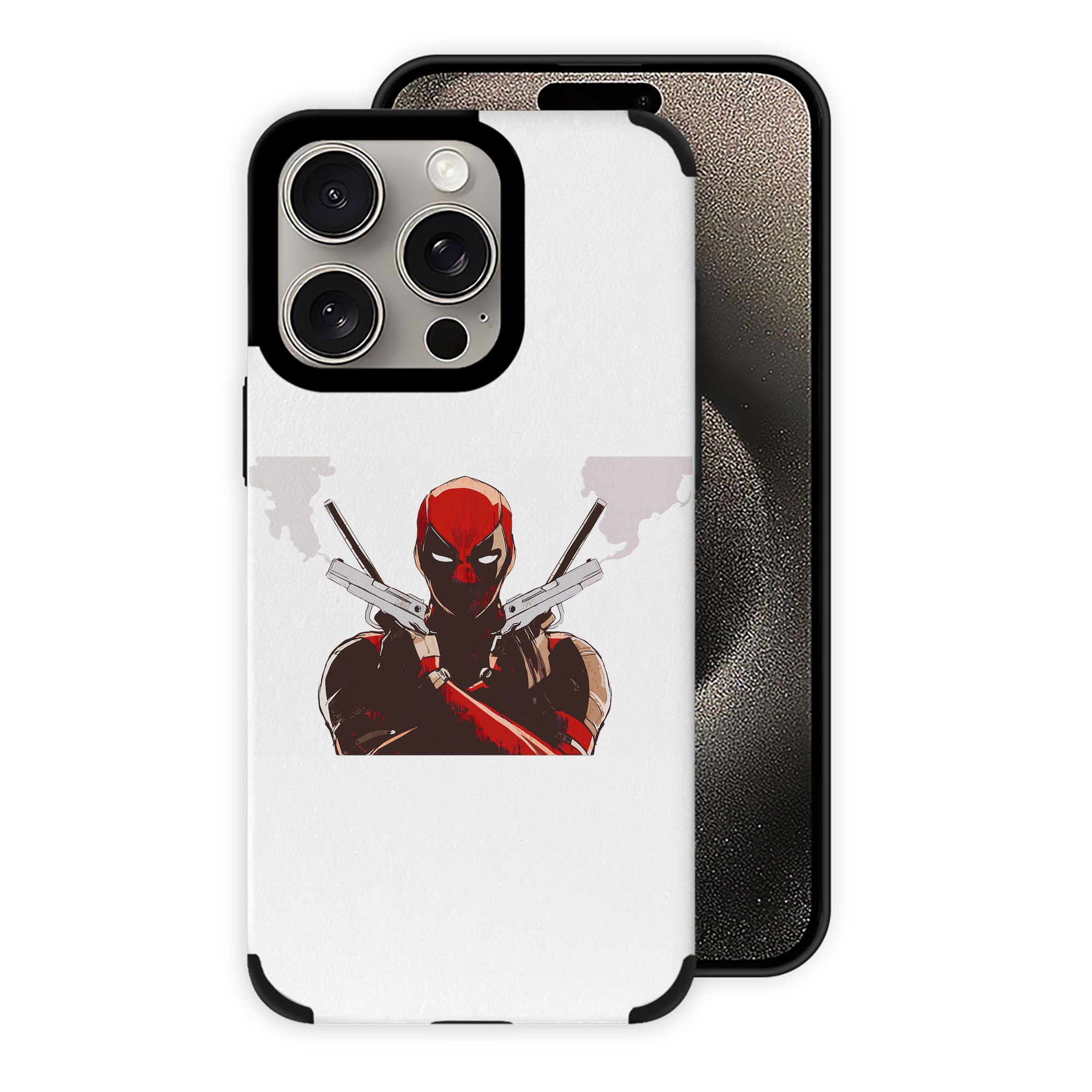 （画像用） Deadpool デッドプール 【iPhone15ProMax対応】 PUレザー スマホケース 耐衝撃＆黄変防止