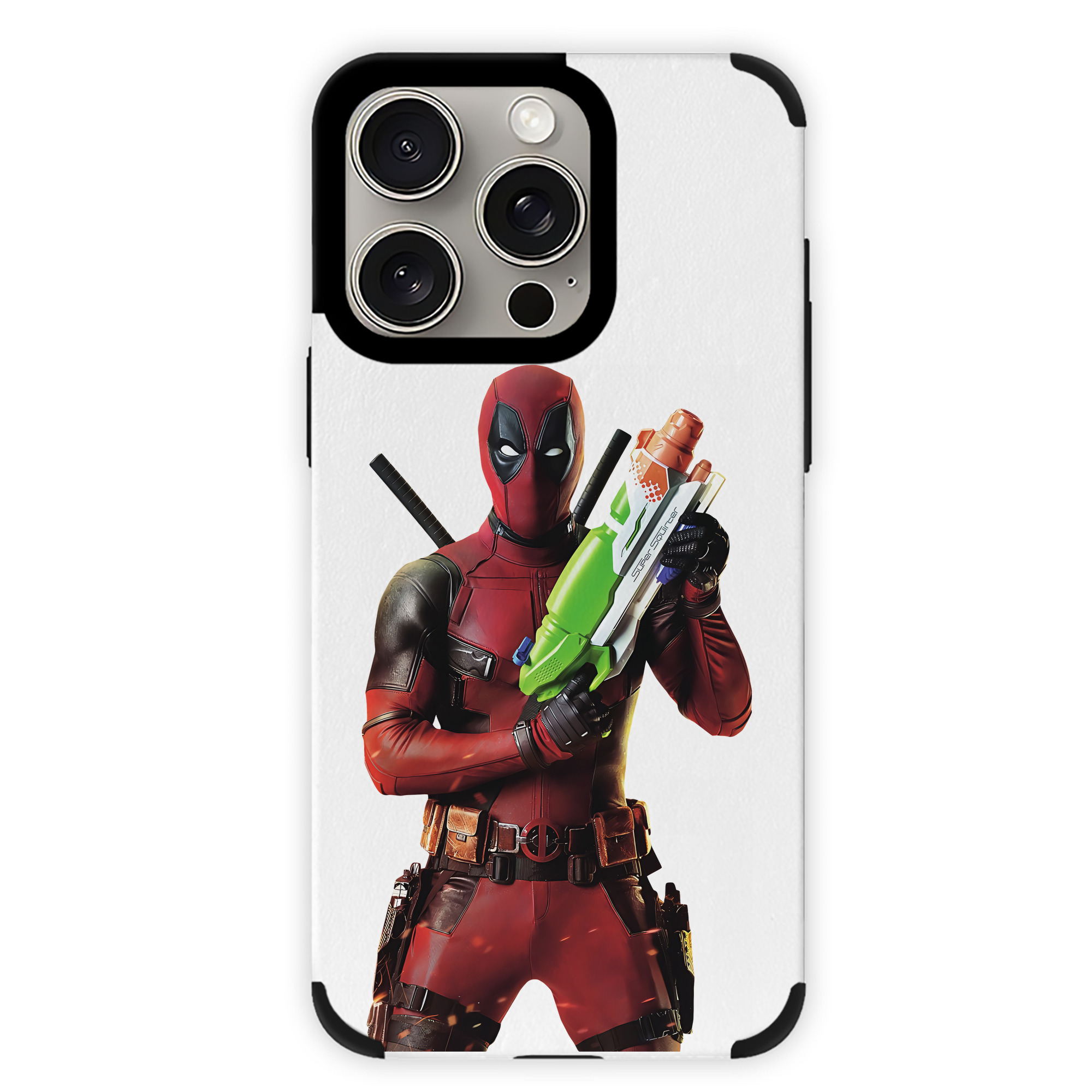 （画像用） Deadpool デッドプール 【iPhone15ProMax対応】 PUレザー スマホケース 耐衝撃＆黄変防止